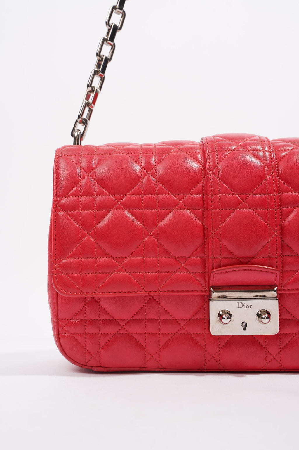 Christian Dior Womens New Lock Bag Leather Fuchsia