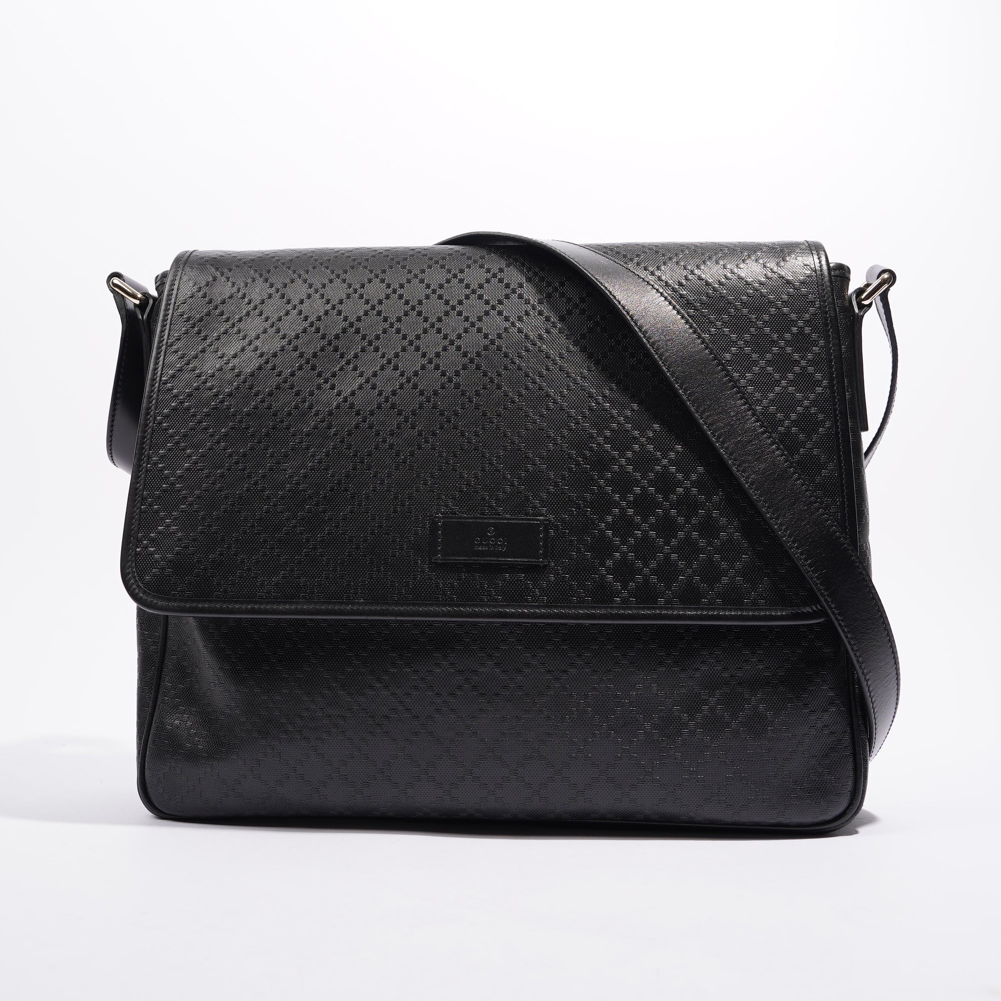 Gucci Mens Shima Messenger Bag Black