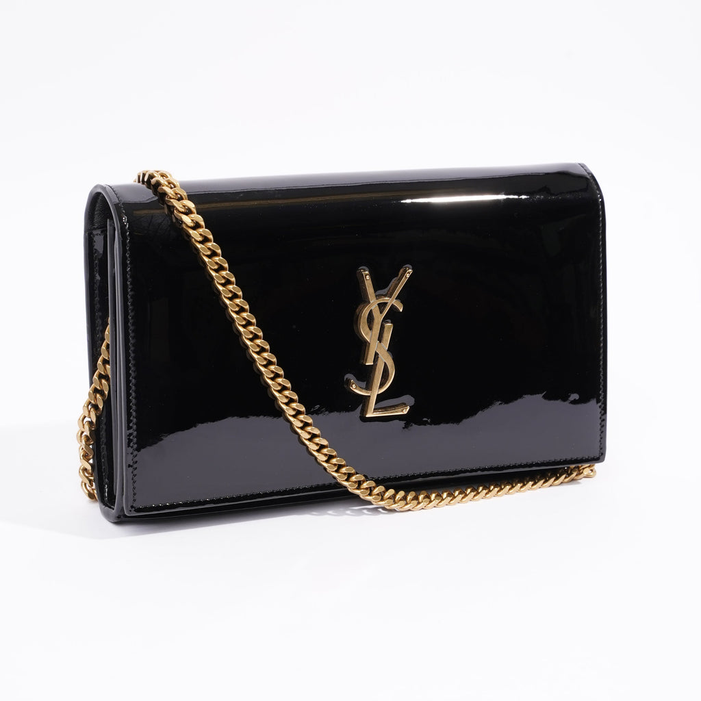 Saint Laurent Kate Black Patent Leather Medium