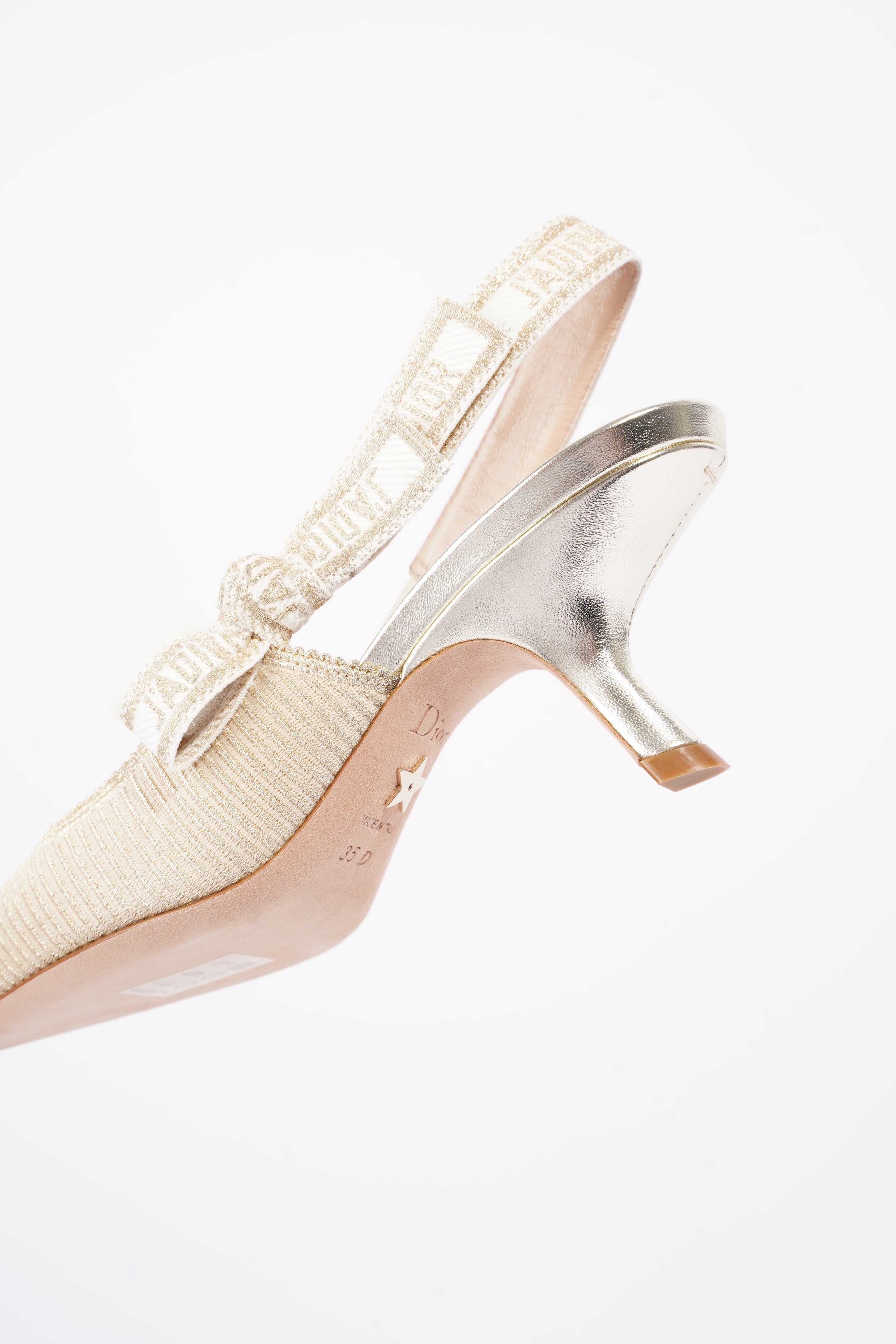 Christian Dior Womens J'adior Slingback Pump Light Gold EU 35 / UK 2