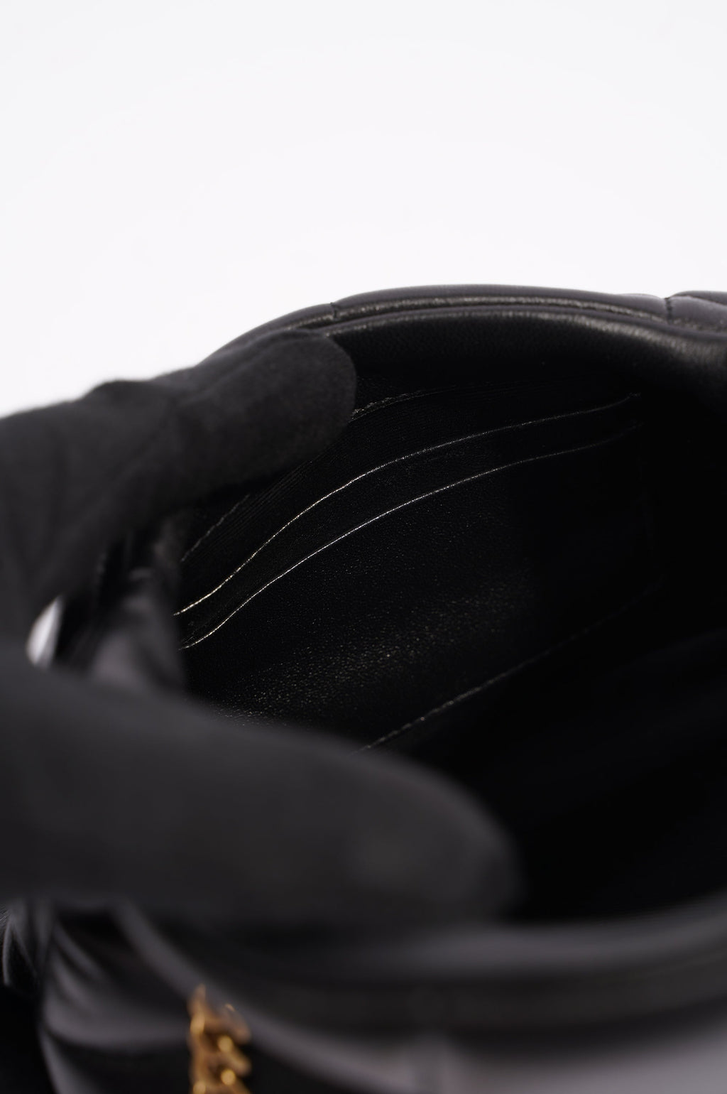 Saint Laurent Womens Loulou Toy Puffer Bag Black