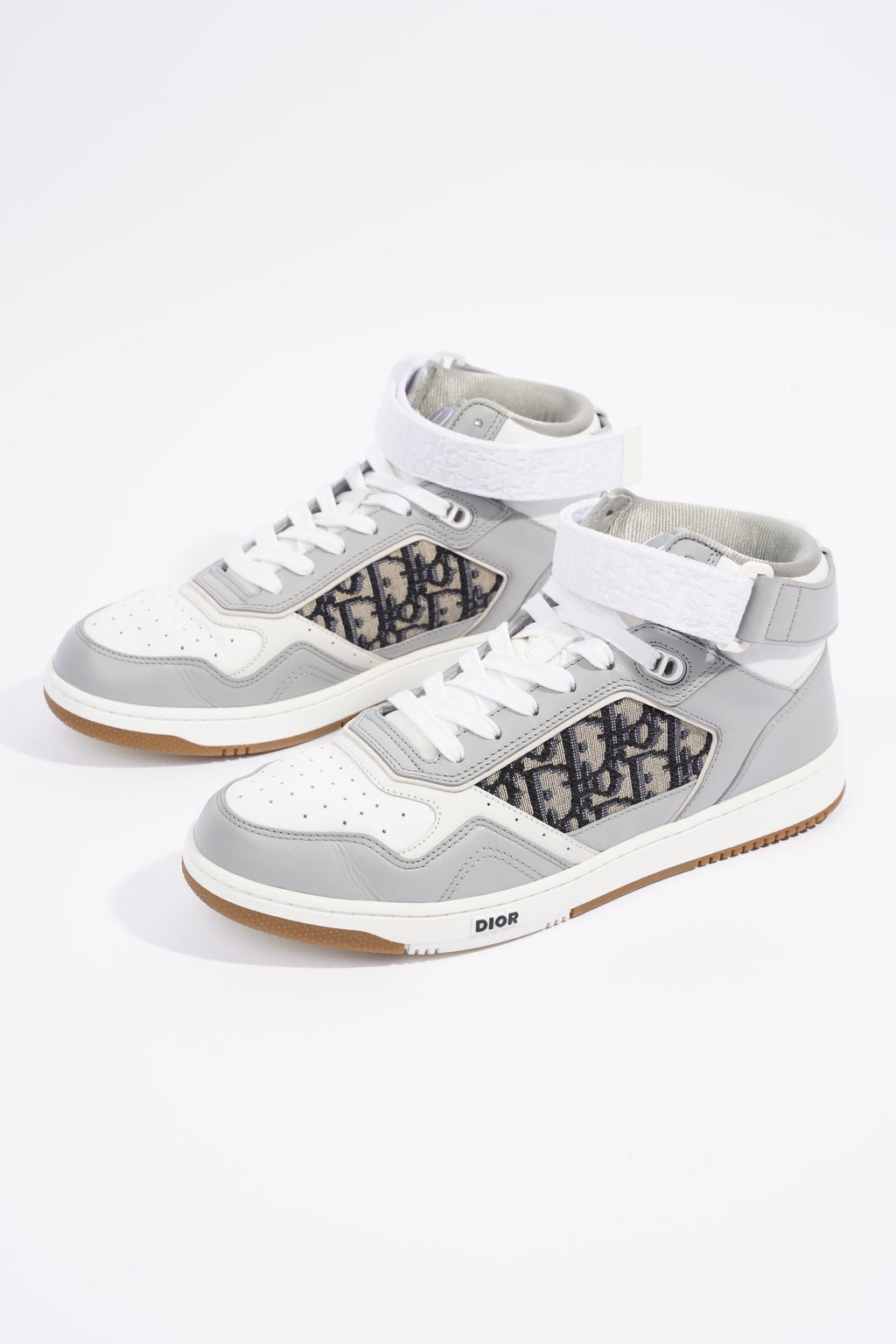 Christian Dior Mens B27 High Top Grey / White EU 42 / UK 8
