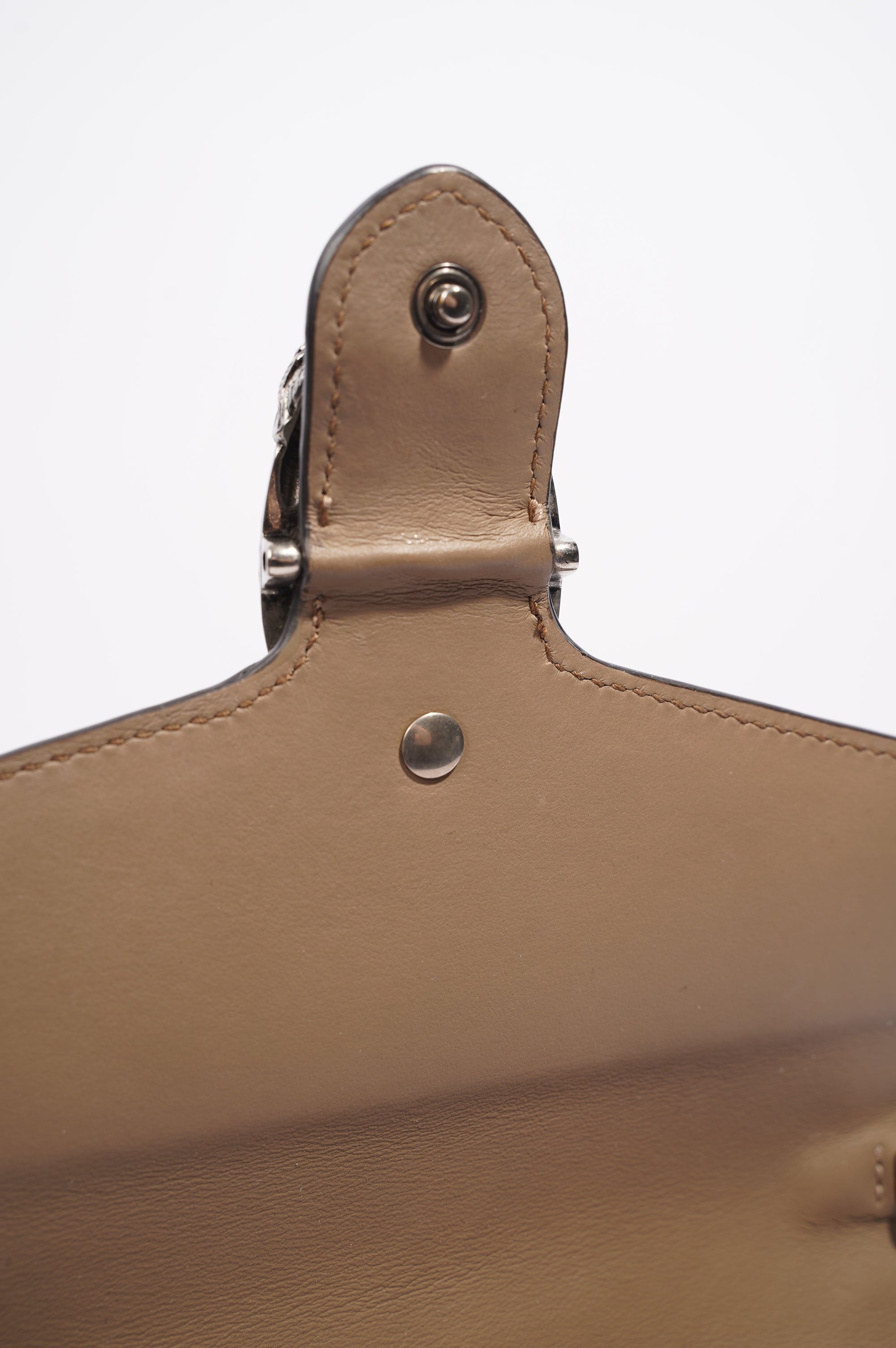 Gucci Womens Dionysus GG Chain Wallet Brown Canvas