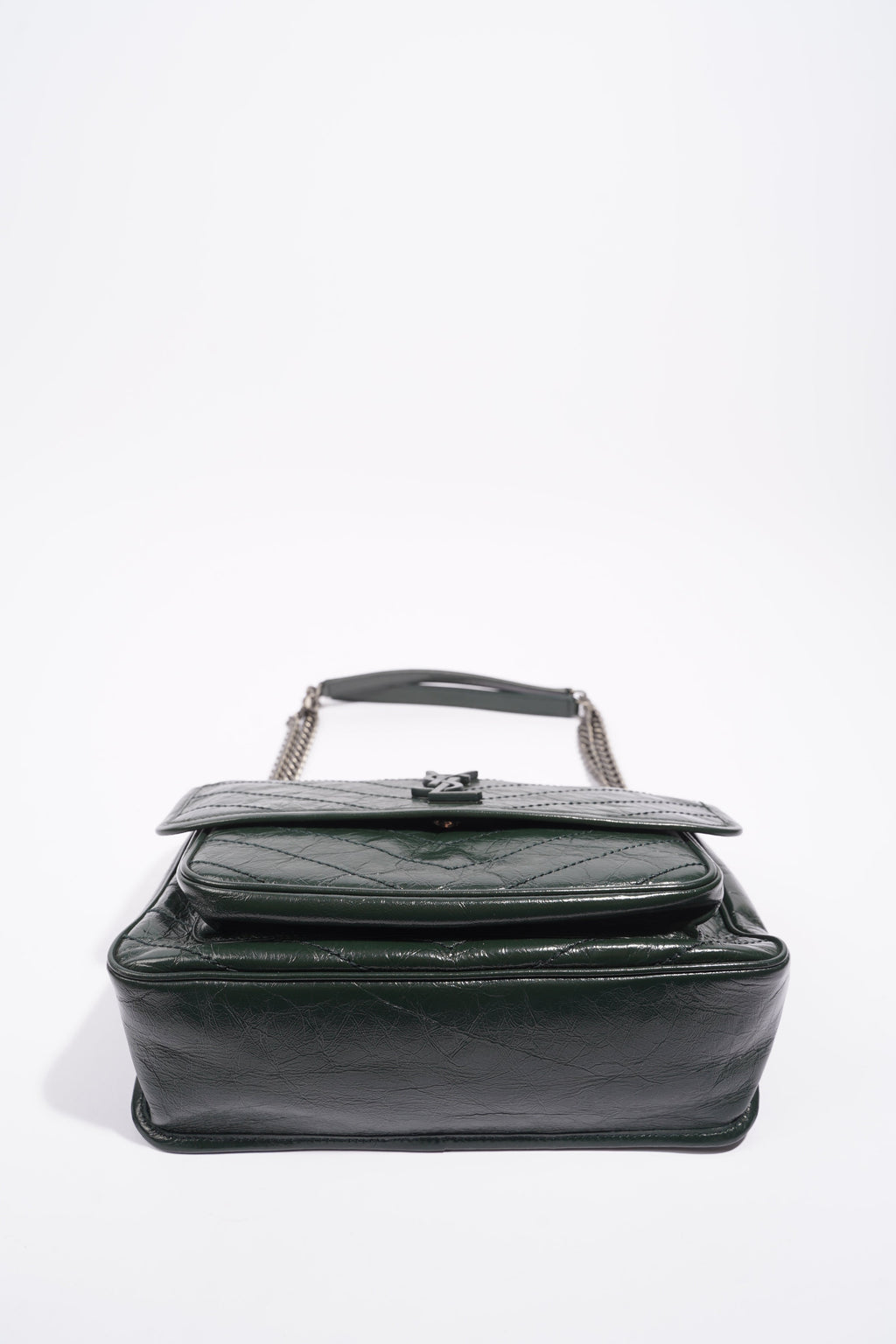 Saint Laurent Womens Niki Shoulder Bag Forest Green Medium