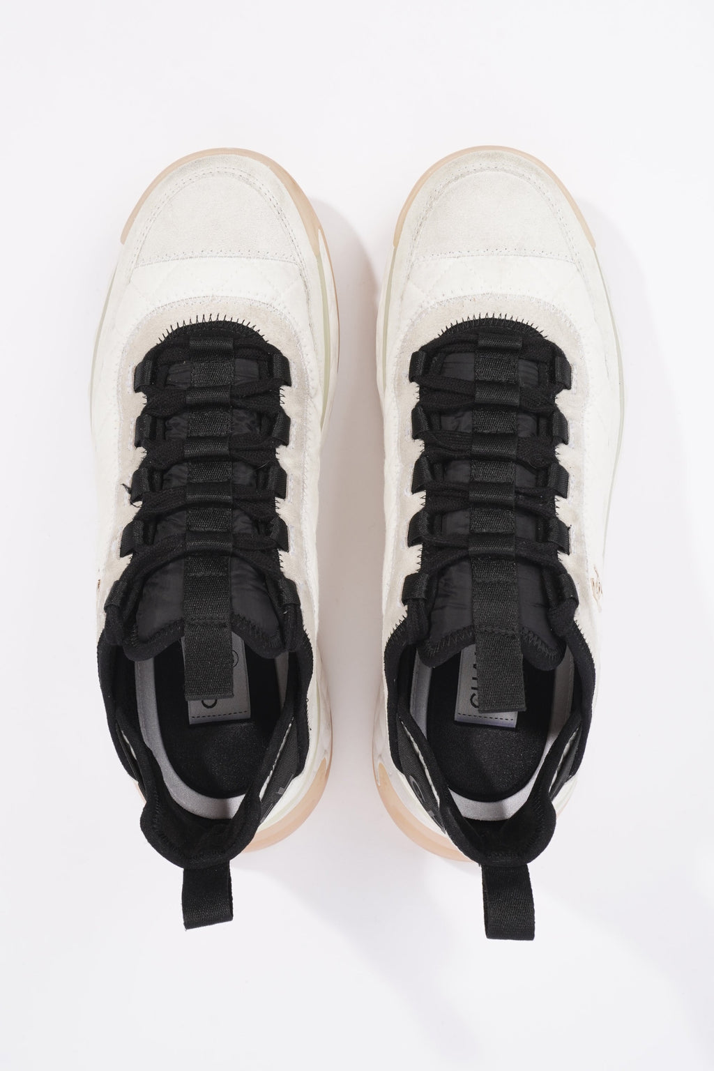 Chanel Womens CC Logo Runners Cream EU 39.5 / UK 6.5