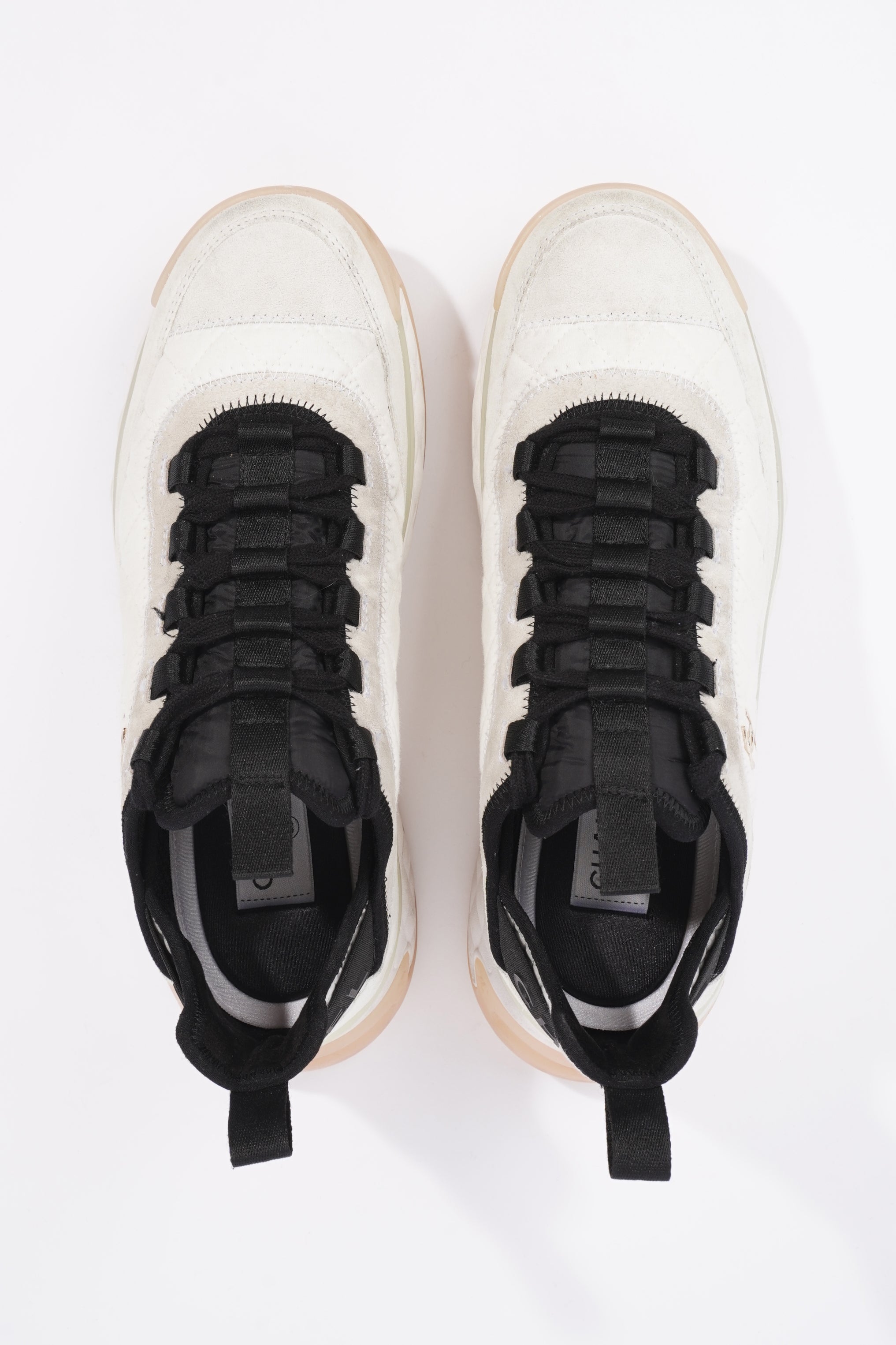 Chanel Womens CC Logo Runners Cream EU 39.5 / UK 6.5