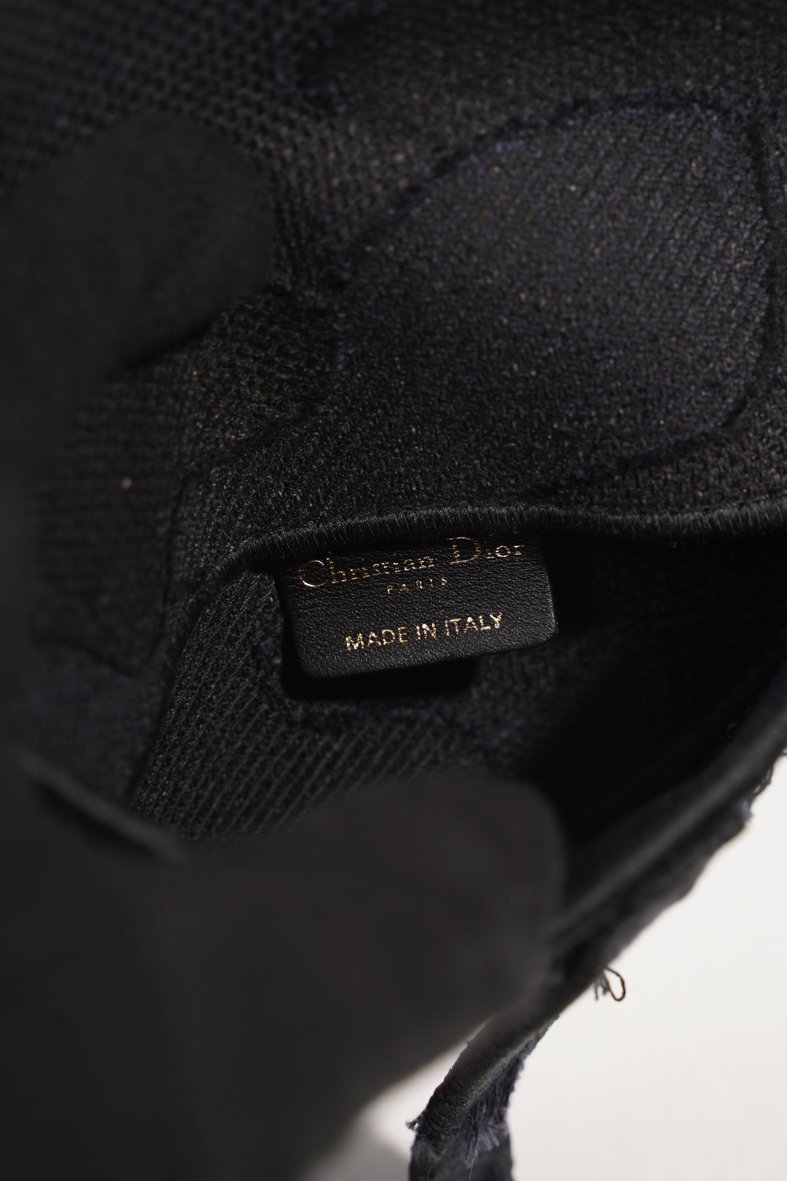 Christian Dior Saddle Belt Flat Pouch Blue Black