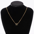 Fendi Womens O'Lock Necklace Golden Finish Base Metal