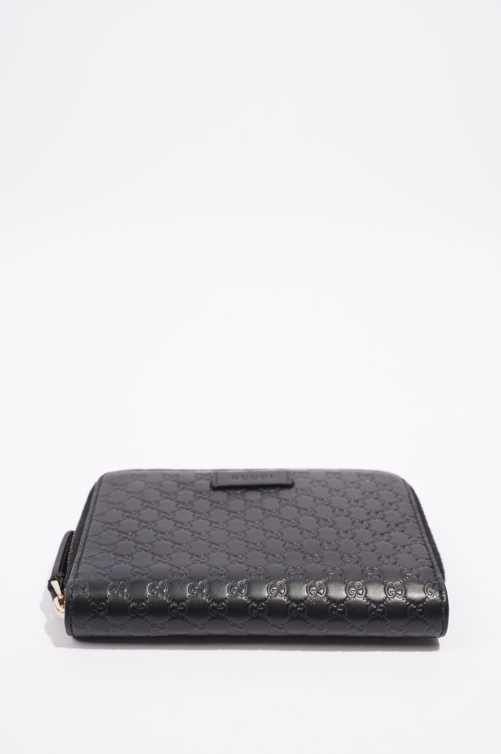 Gucci Womens Microguccissima Leather Zip Wallet Black