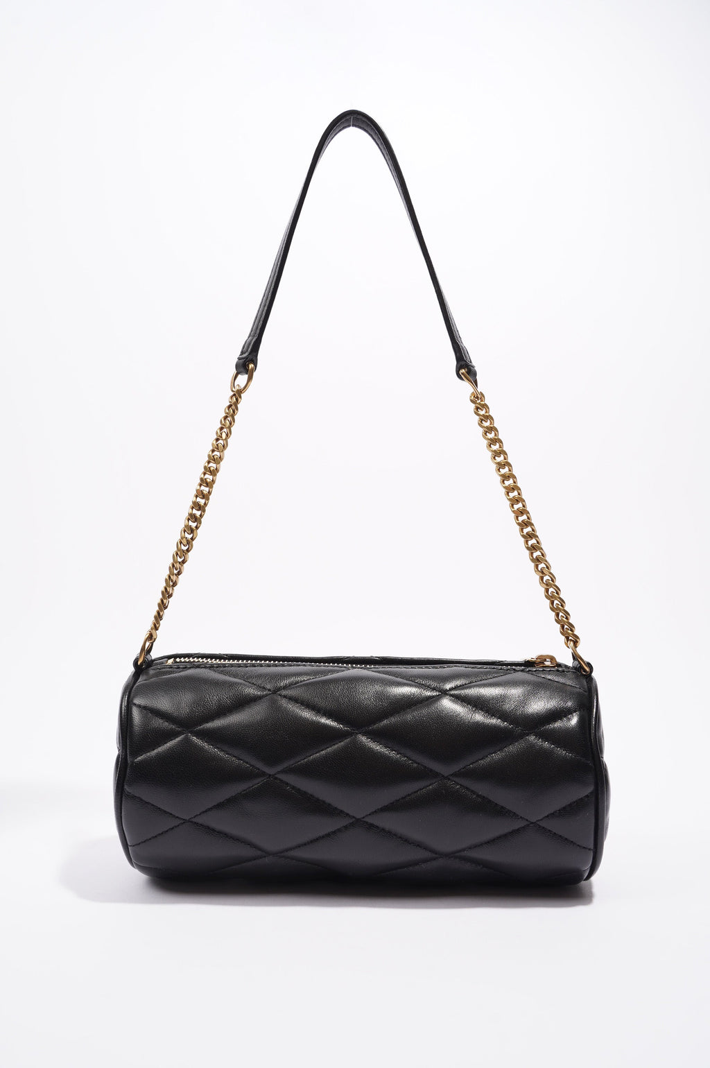 Saint Laurent Womens Sade Tube Black Leather Mini