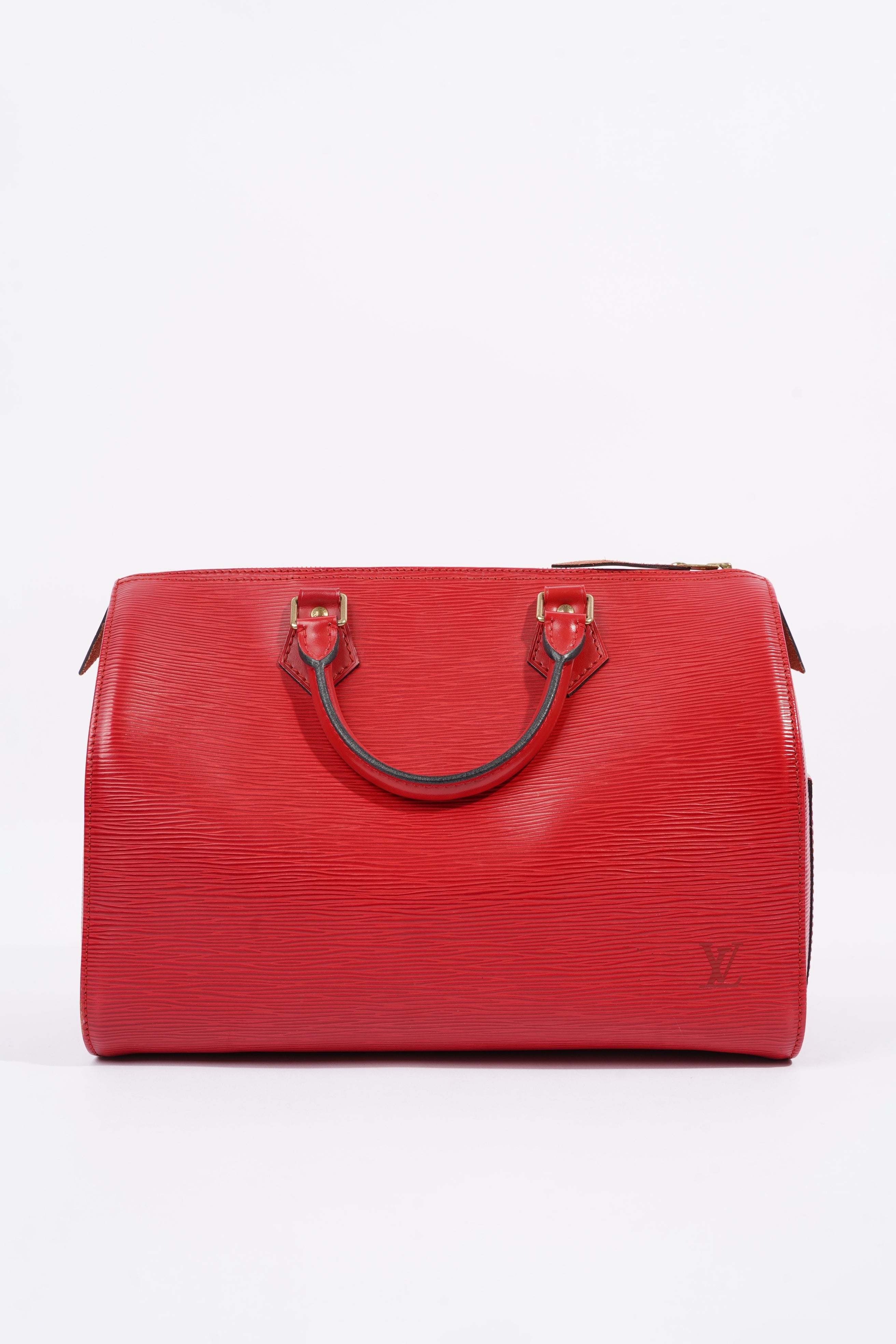 Louis Vuitton Womens Vintage Speedy 30 Bag Red Epi Leather