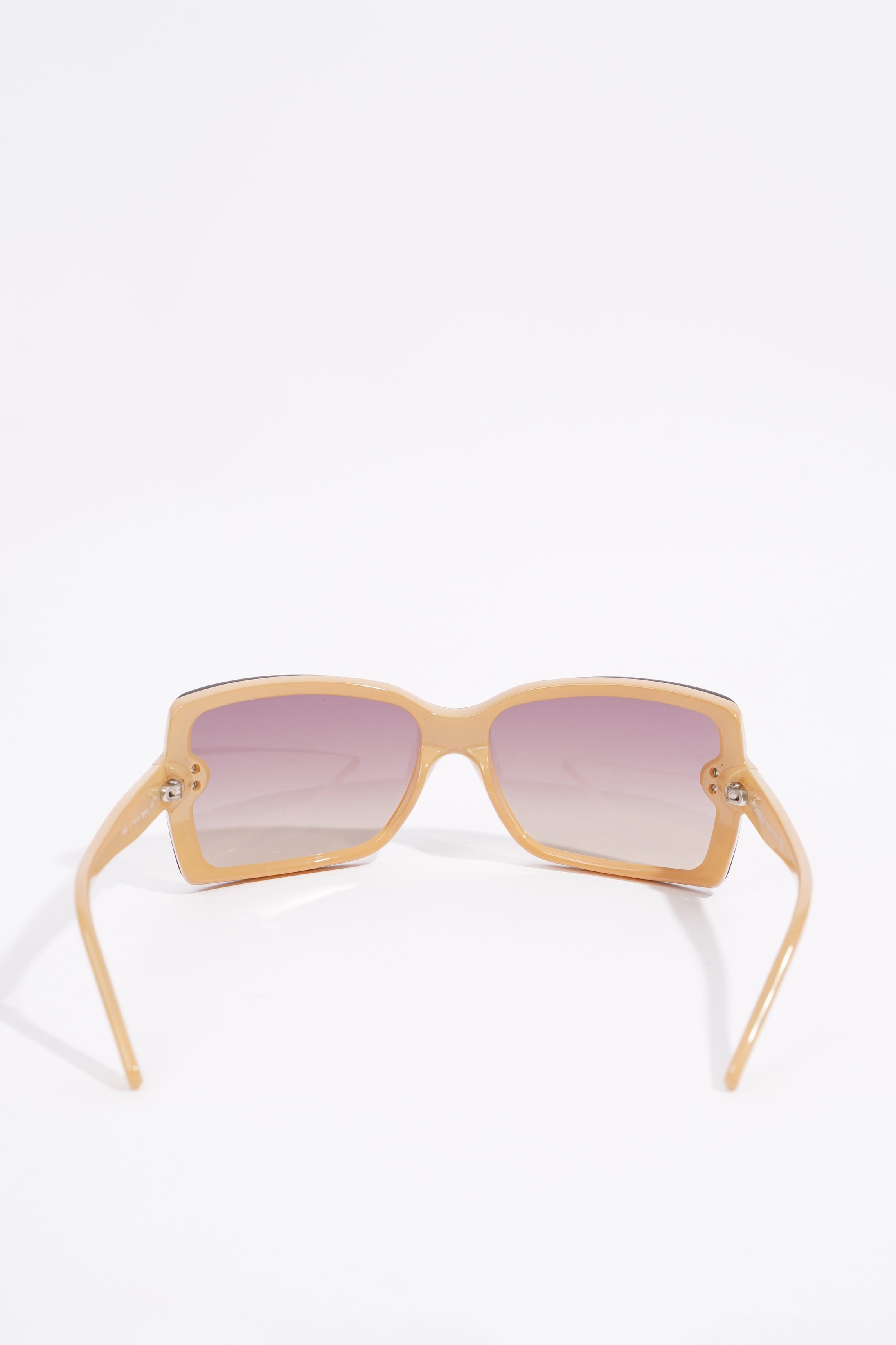 Chanel Womens Oversized Sunglasses Brown Acetate 120