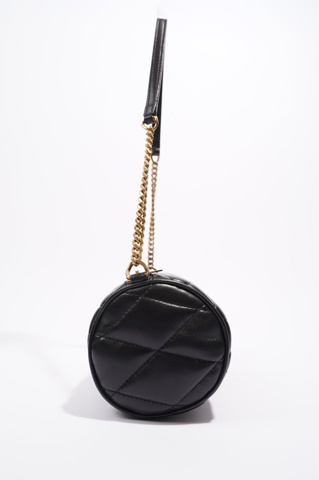 Saint Laurent Womens Sade Tube Black Leather Mini