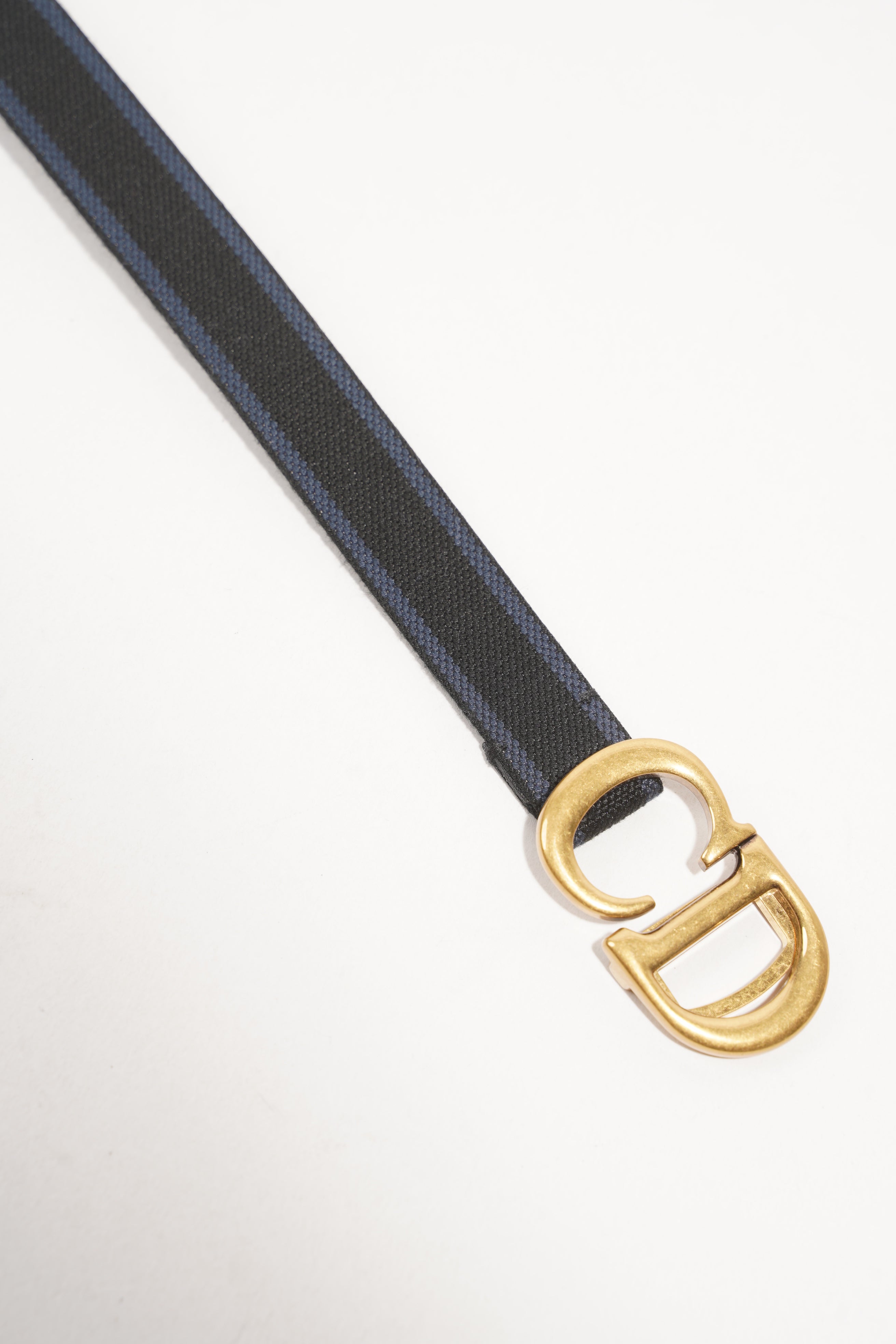 Christian Dior Saddle Belt Flat Pouch Blue Black