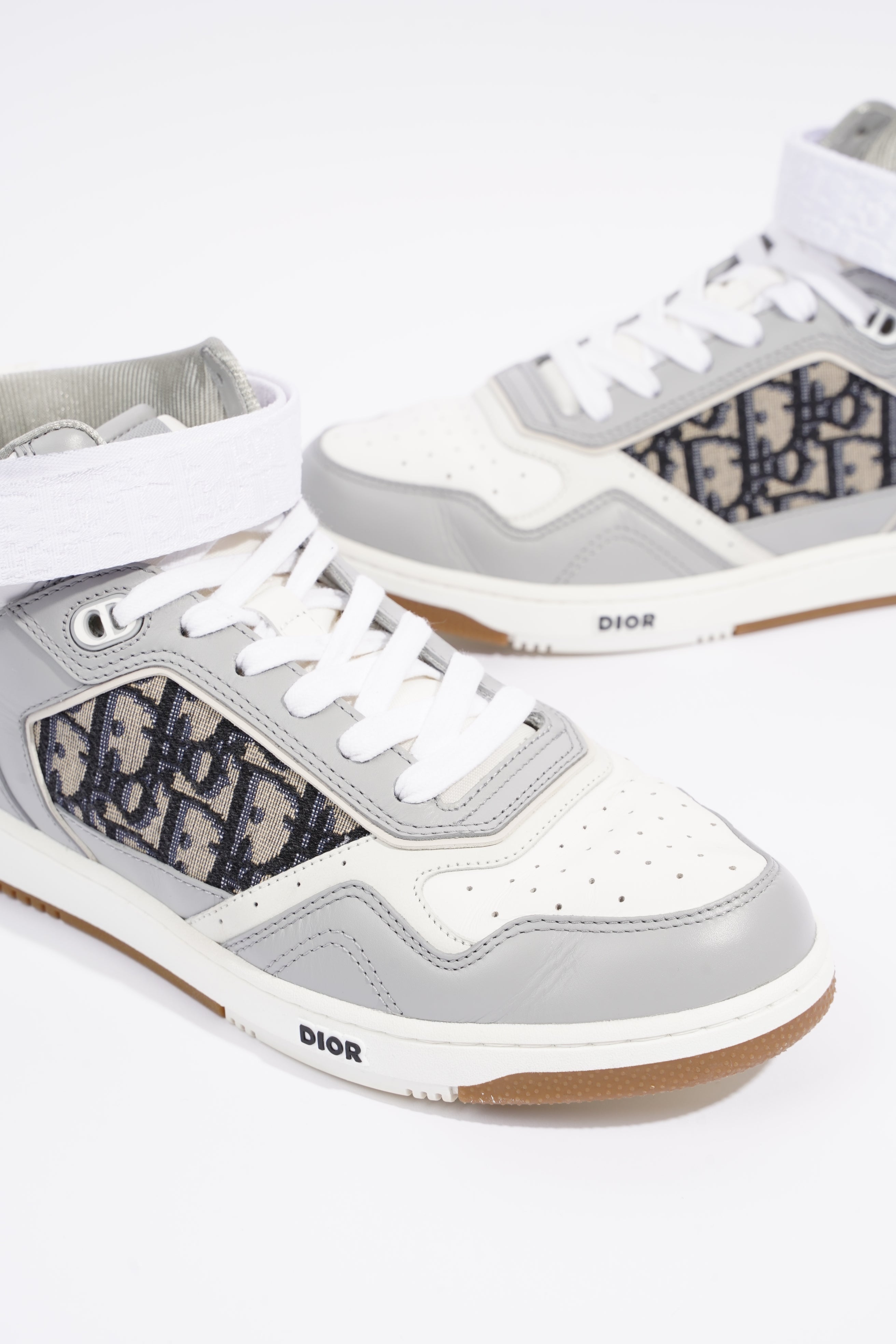 Christian Dior Mens B27 High Top Grey / White EU 42 / UK 8
