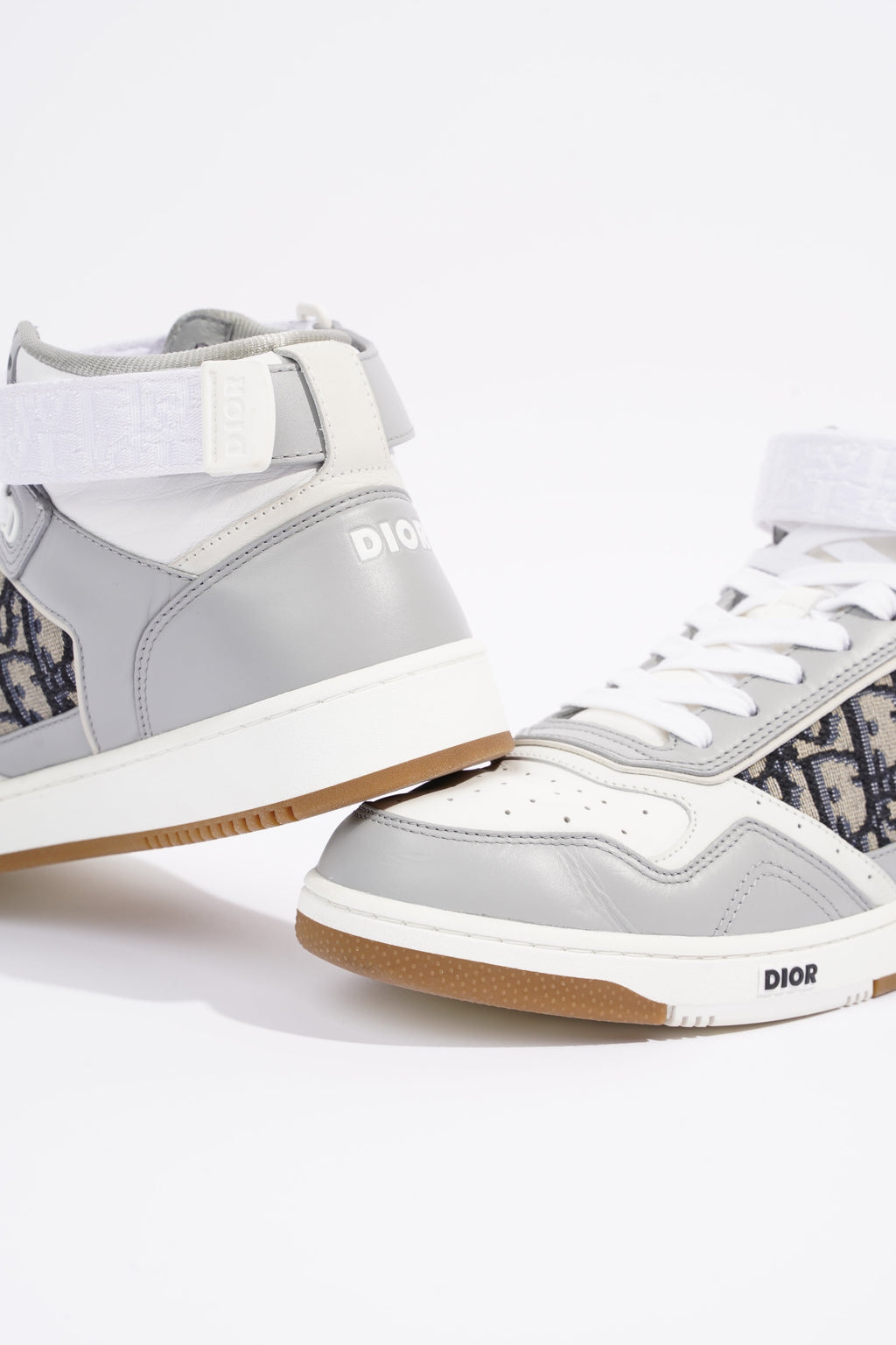 Christian Dior Mens B27 High Top Grey / White EU 42 / UK 8