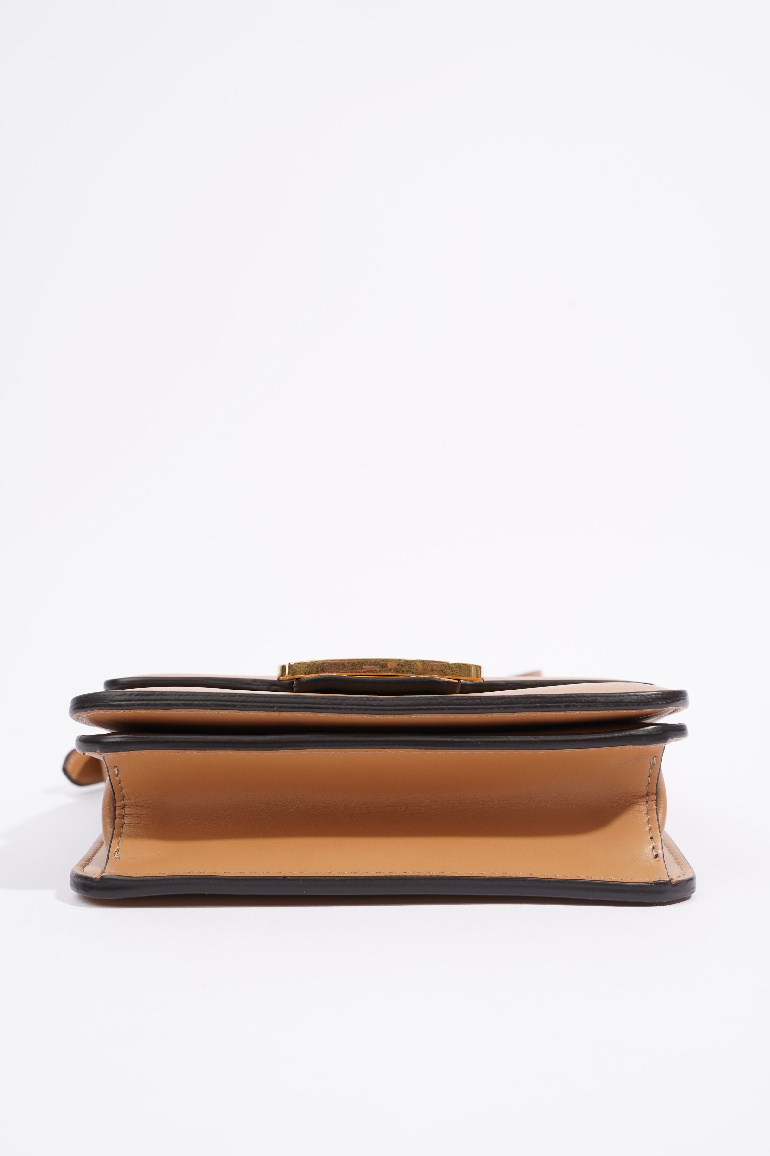 Fendi Karligraphy Shoulder Bag Tan Leather