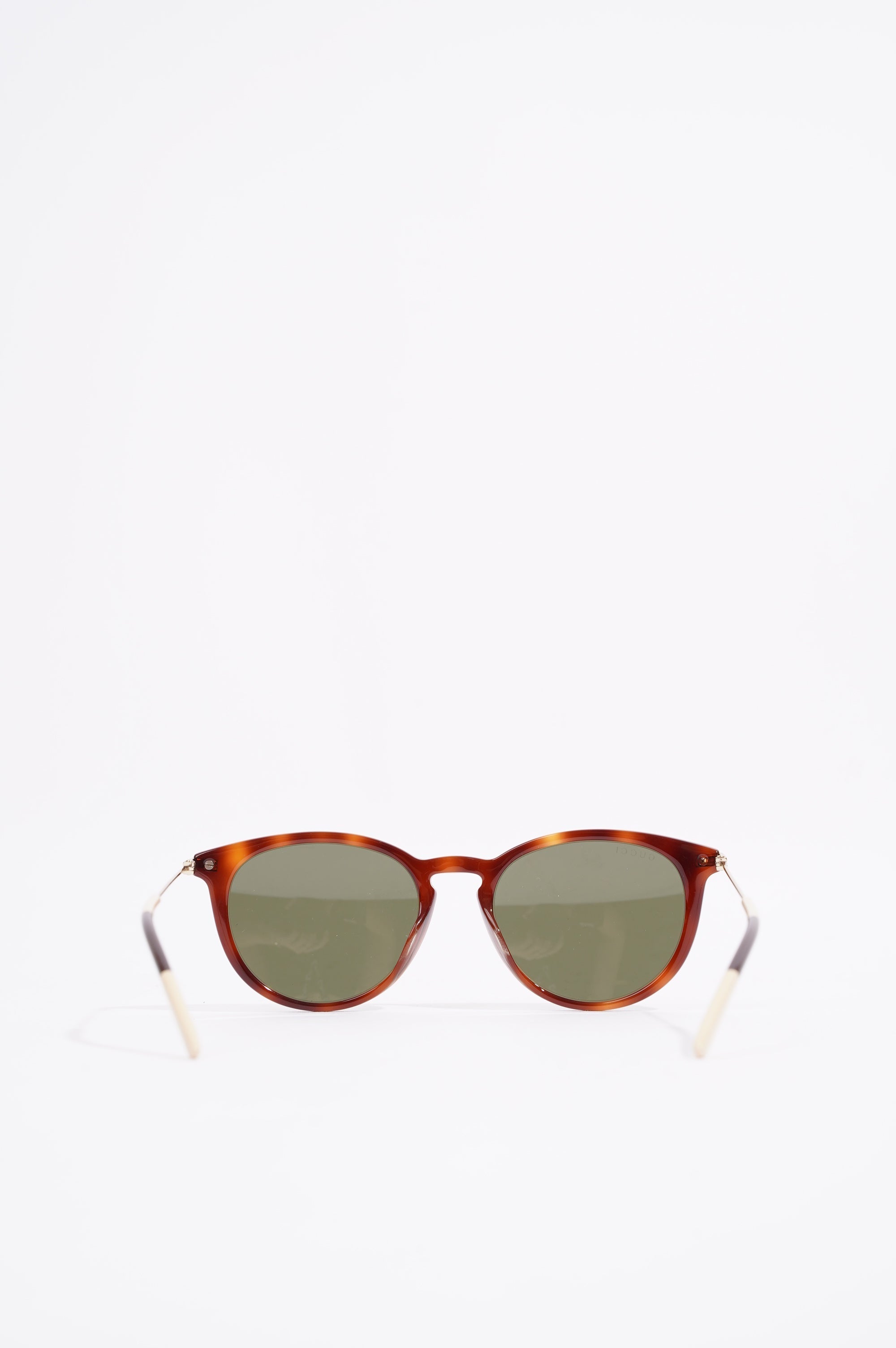 Gucci Womens Round Sunglasses Brown Acetate 145