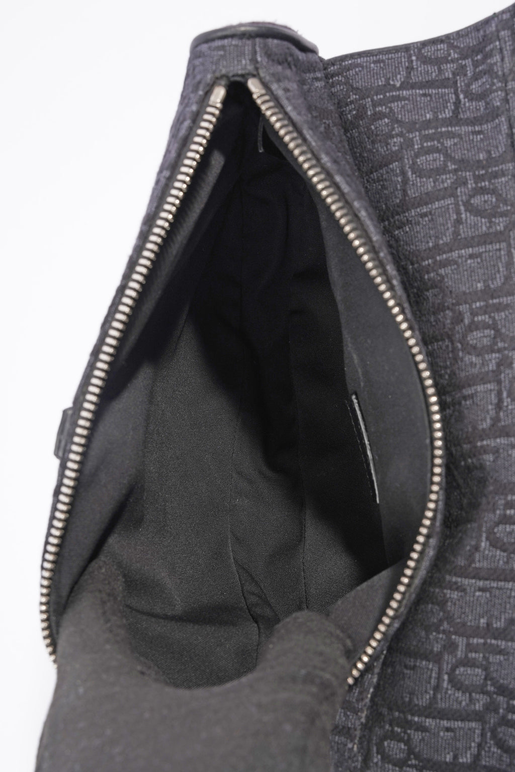 Christian Dior Saddle Bag Dark Grey Oblique Canvas