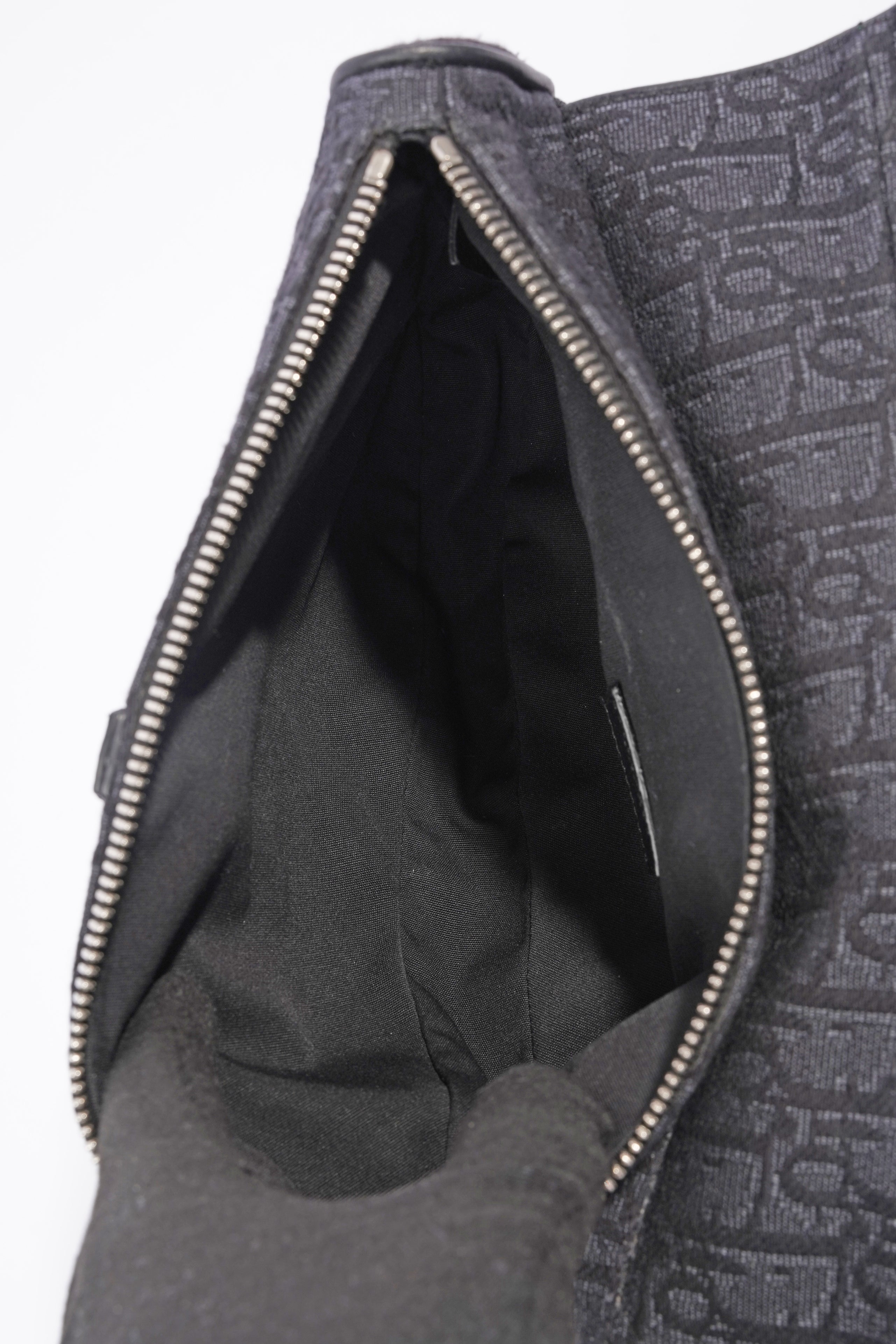 Christian Dior Saddle Bag Dark Grey Oblique Canvas