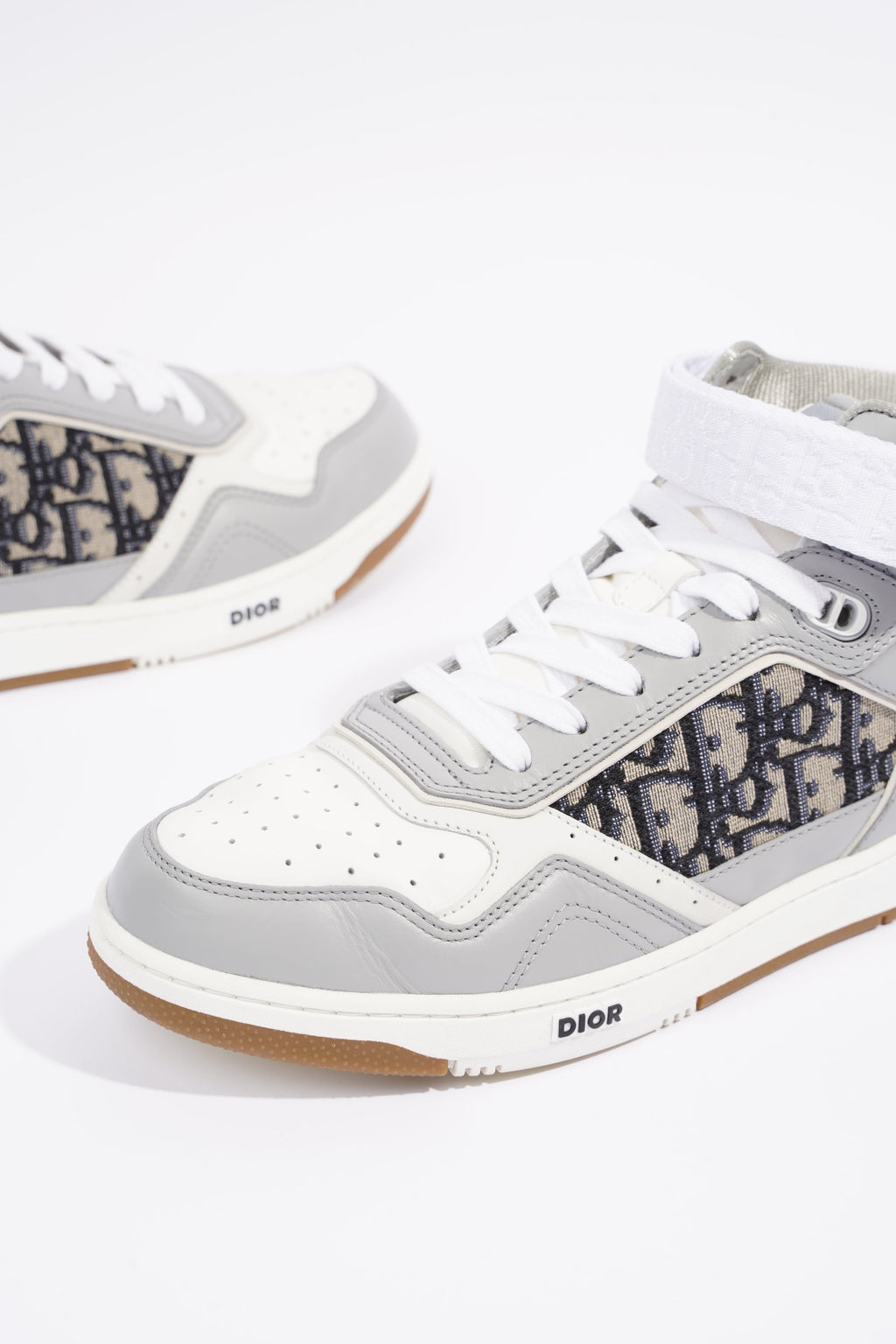Christian Dior Mens B27 High Top Grey / White EU 42 / UK 8