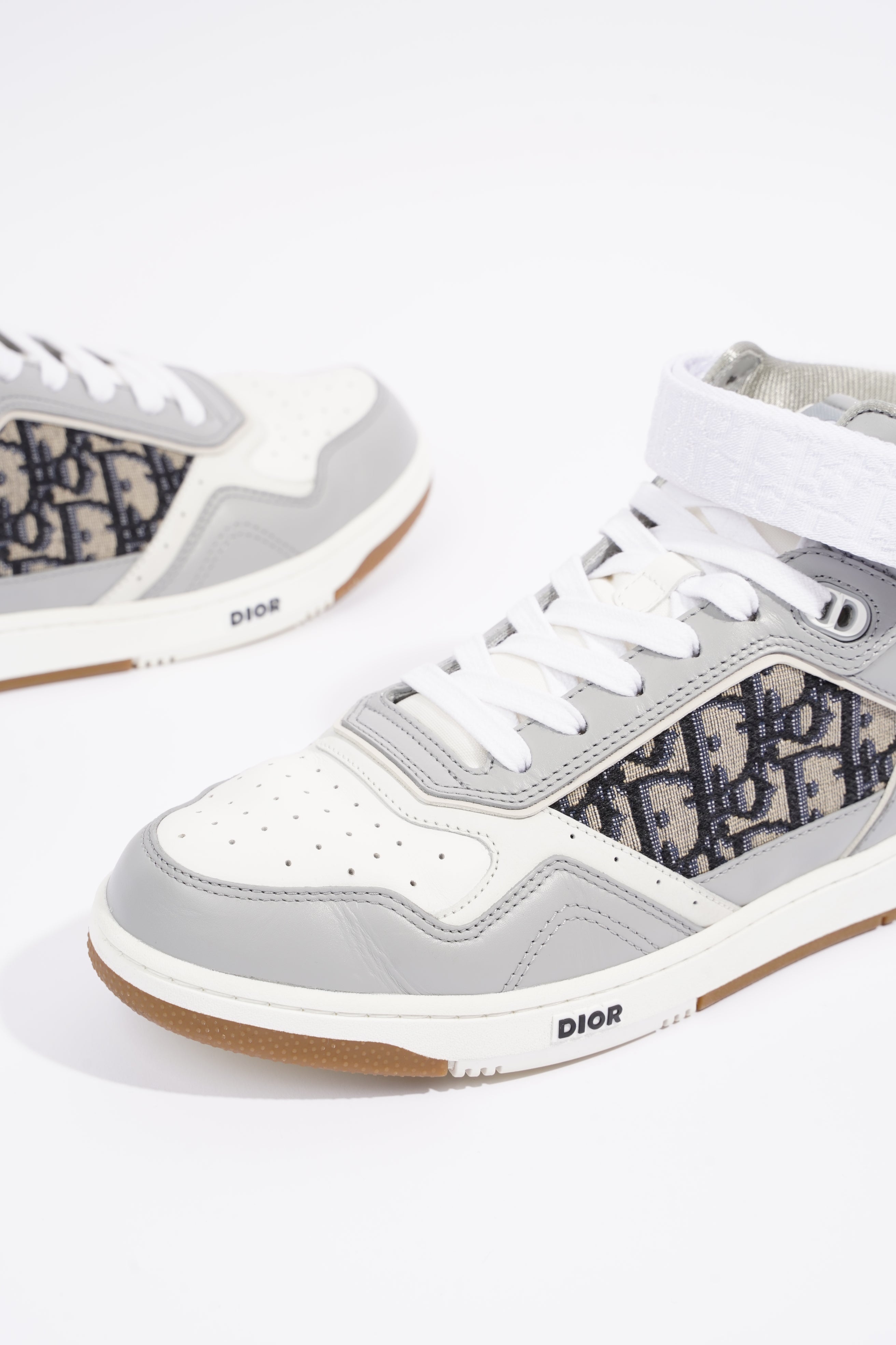 Christian Dior Mens B27 High Top Grey / White EU 42 / UK 8