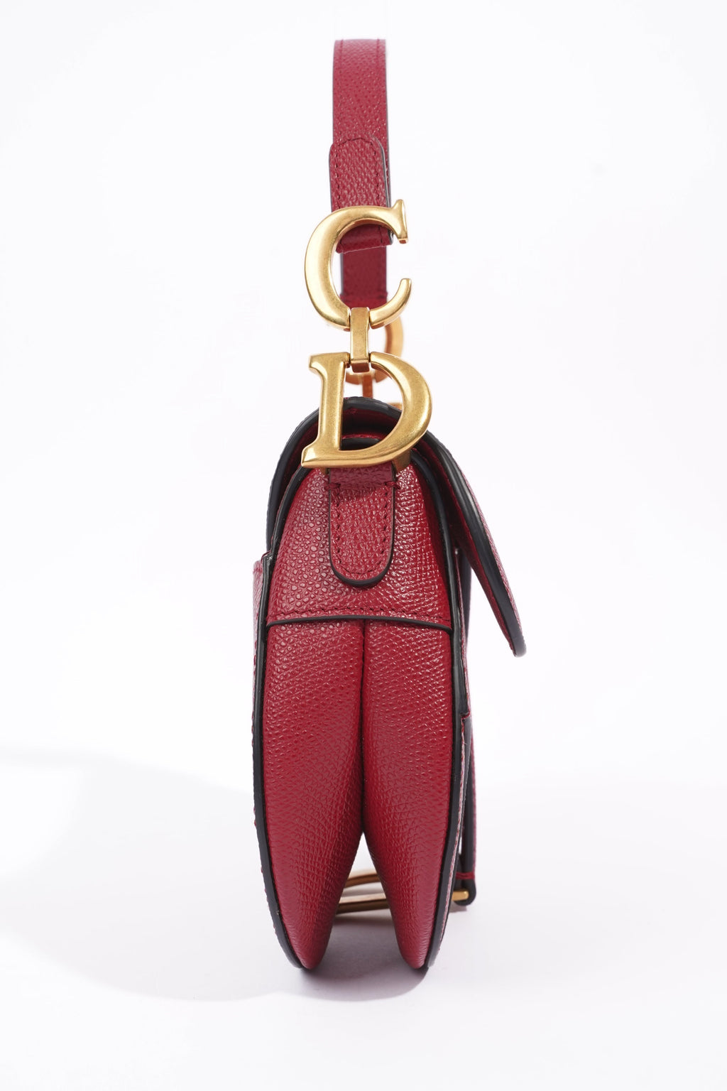 Christian Dior Saddle Bag Red Leather Mini