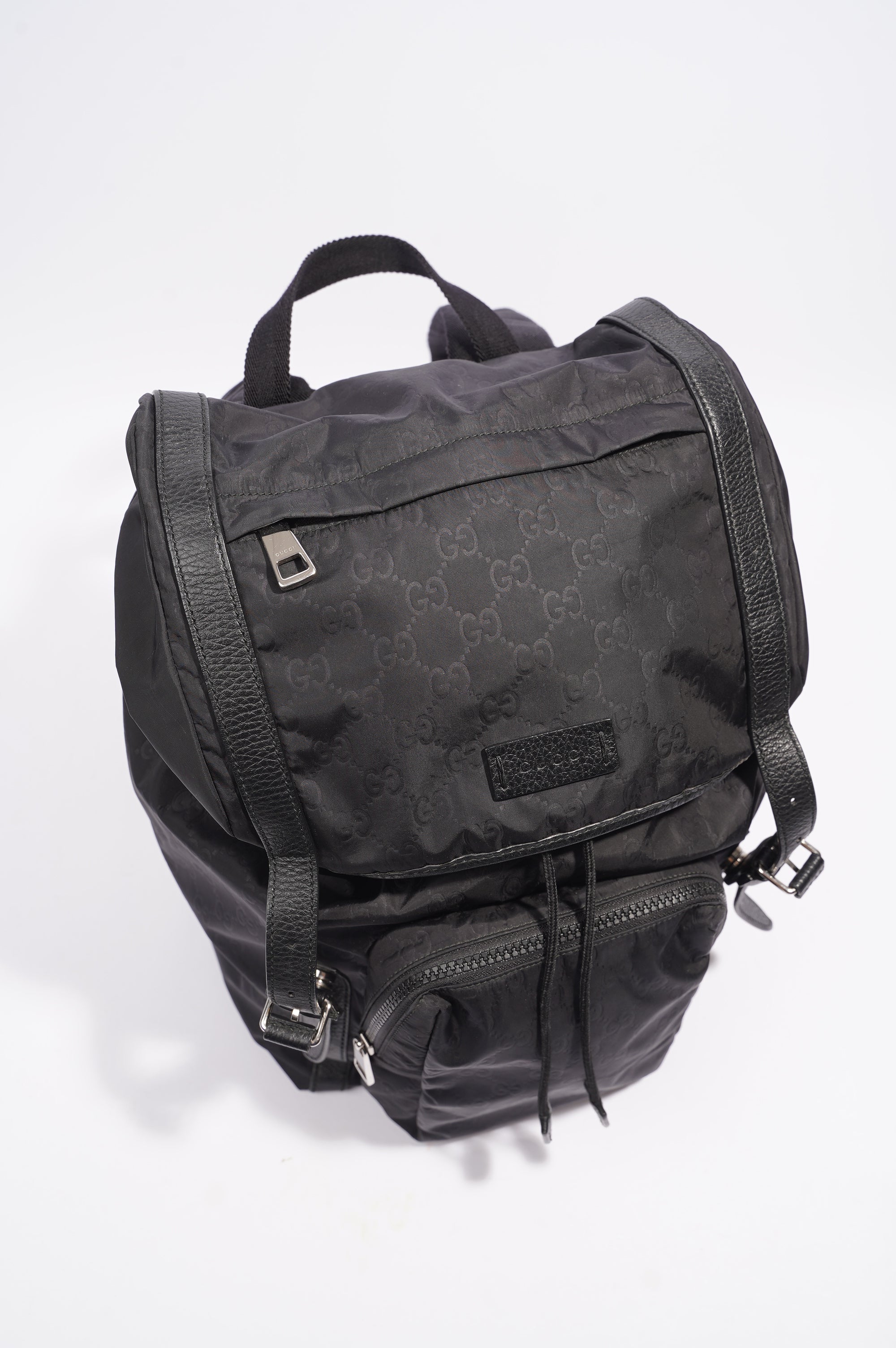 Gucci Vintage Nylon Backpack Black