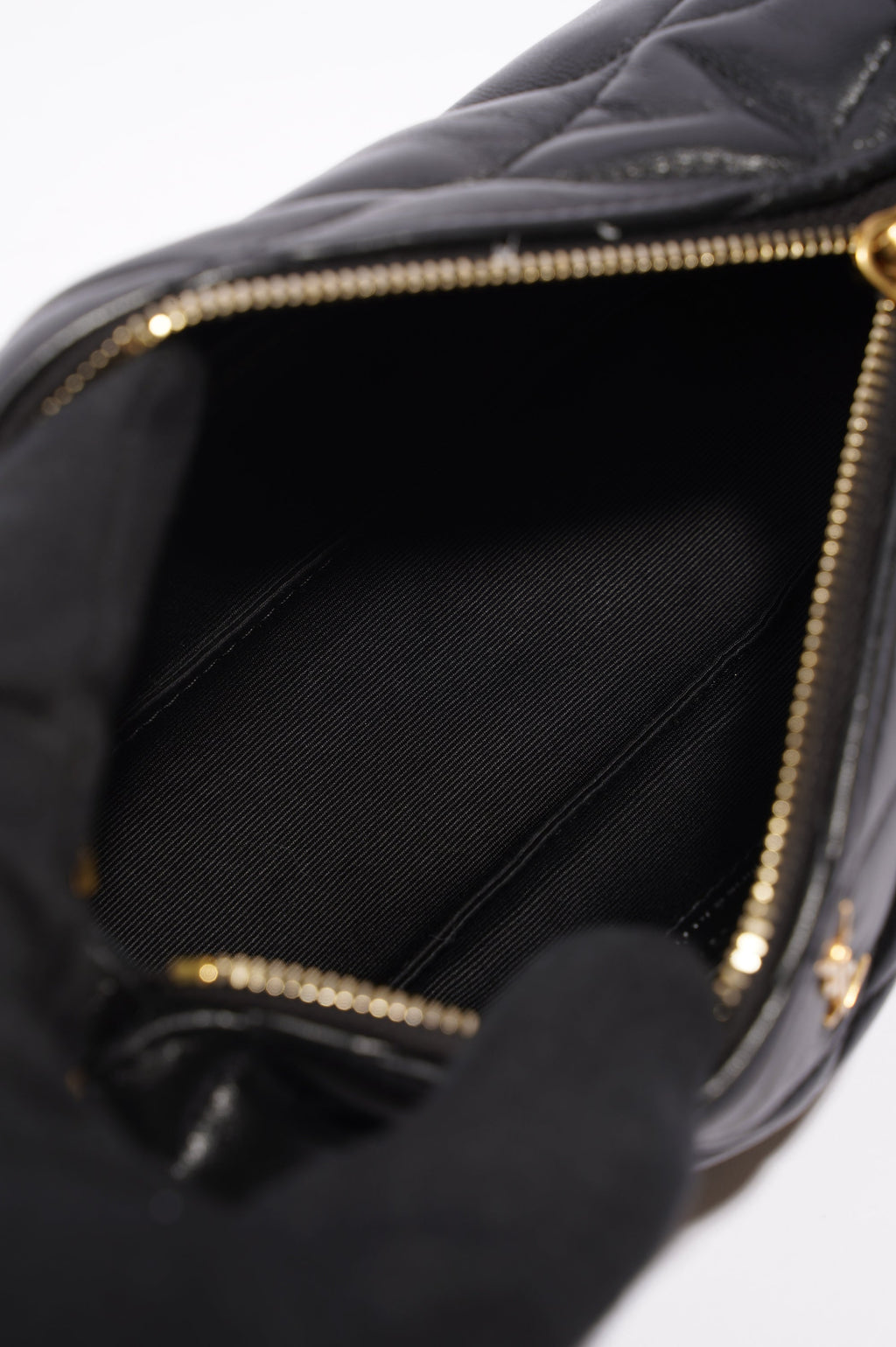 Saint Laurent Womens Sade Tube Black Leather Mini