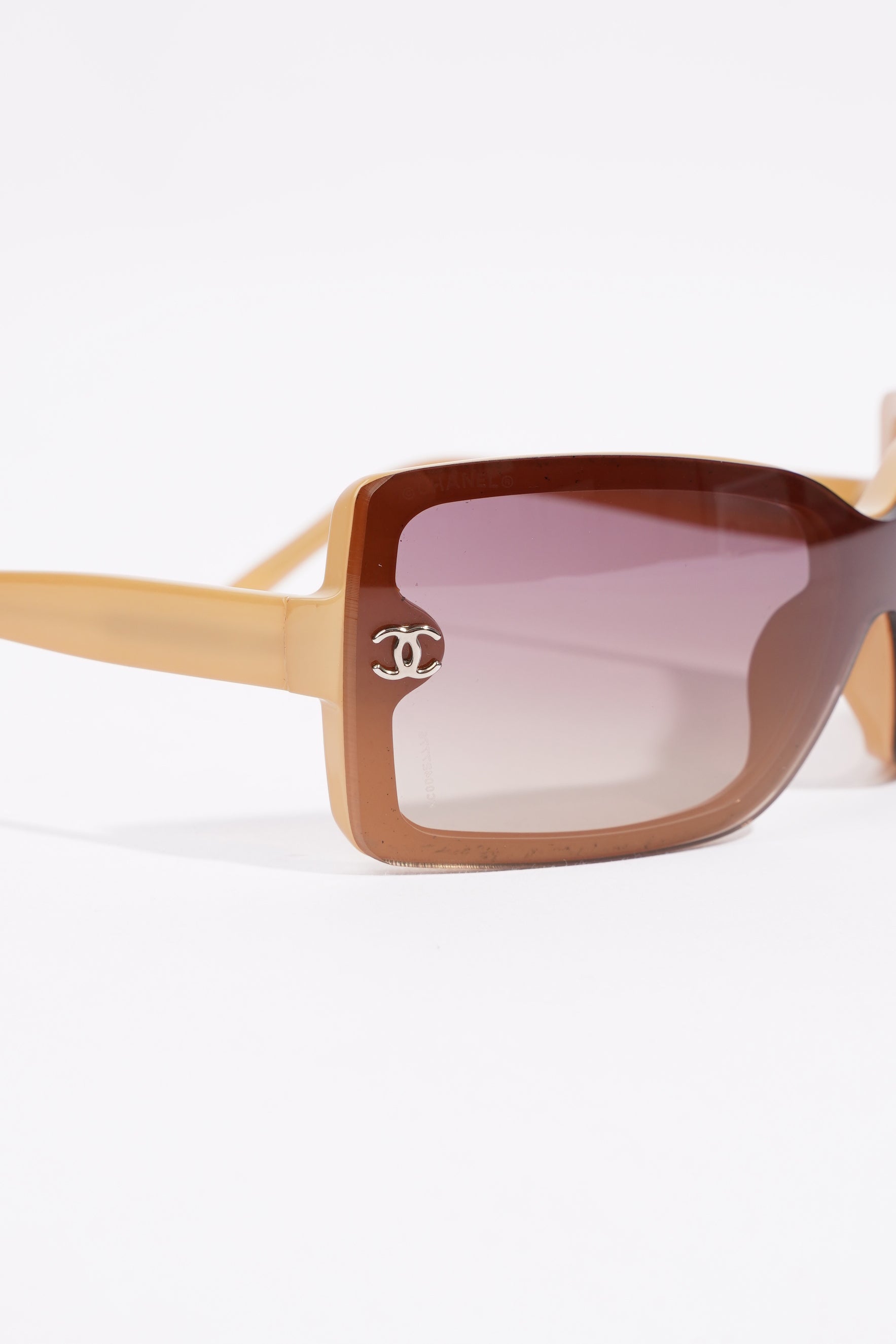 Chanel Womens Oversized Sunglasses Brown Acetate 120