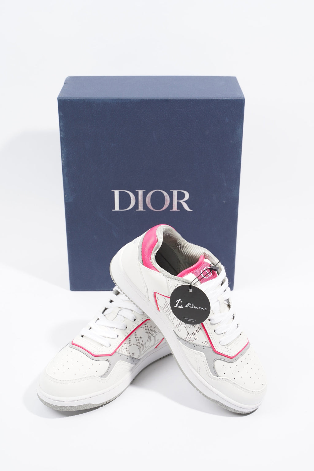 Christian Dior Womens B27 White / Grey / Pink EU 37 / UK 4