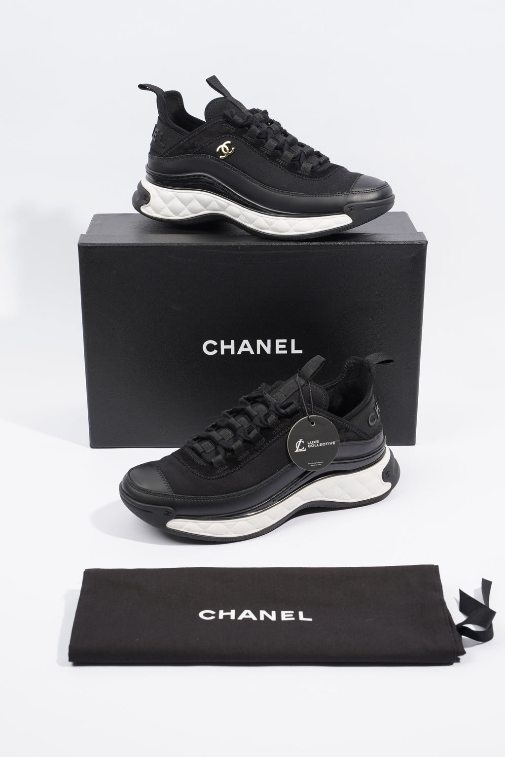 Chanel Womens CC Logo Runner Black EU 38 / UK 5