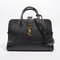 Saint Laurent Womens Cabas Black / Gold Small