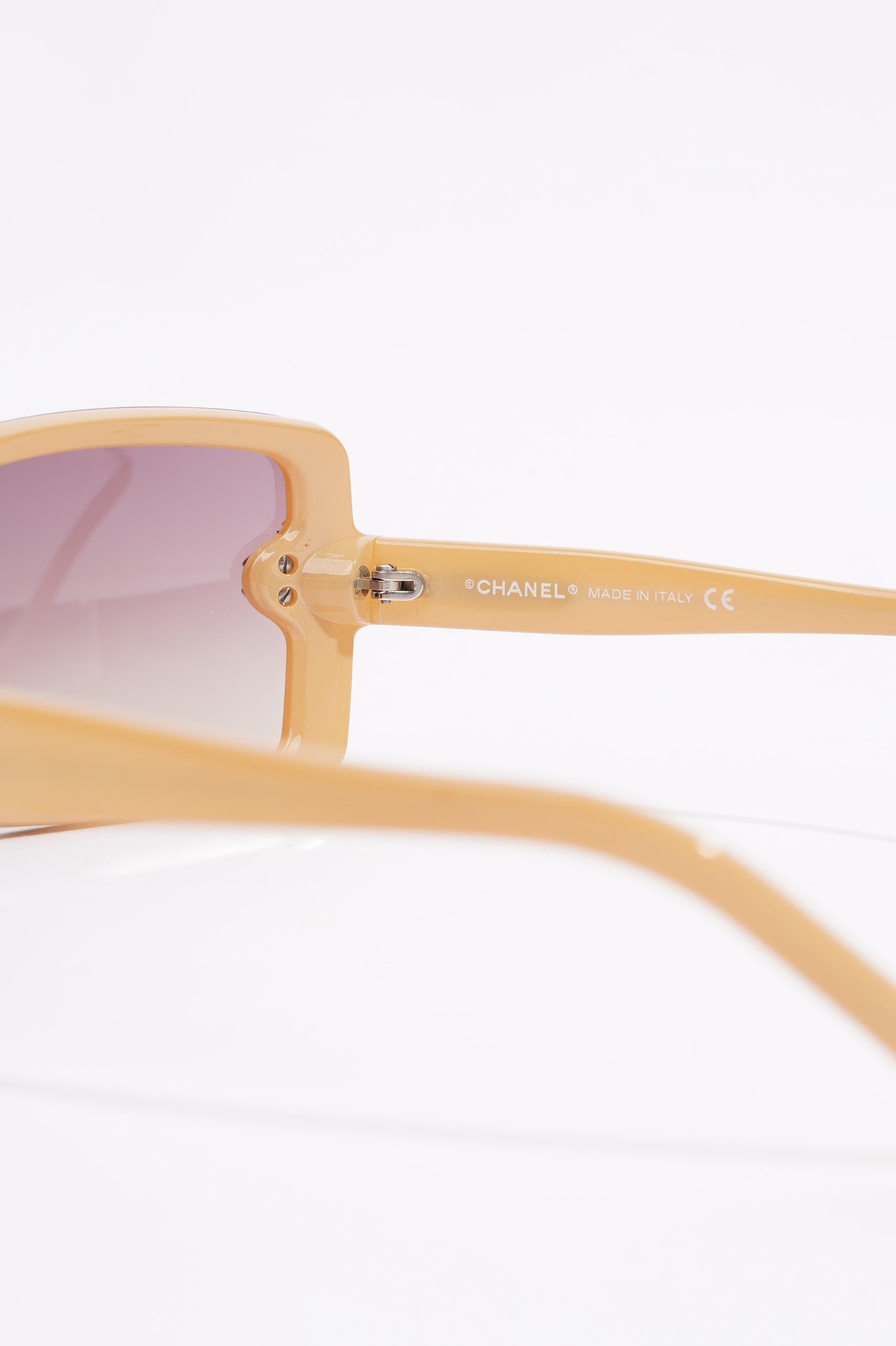 Chanel Womens Oversized Sunglasses Brown Acetate 120