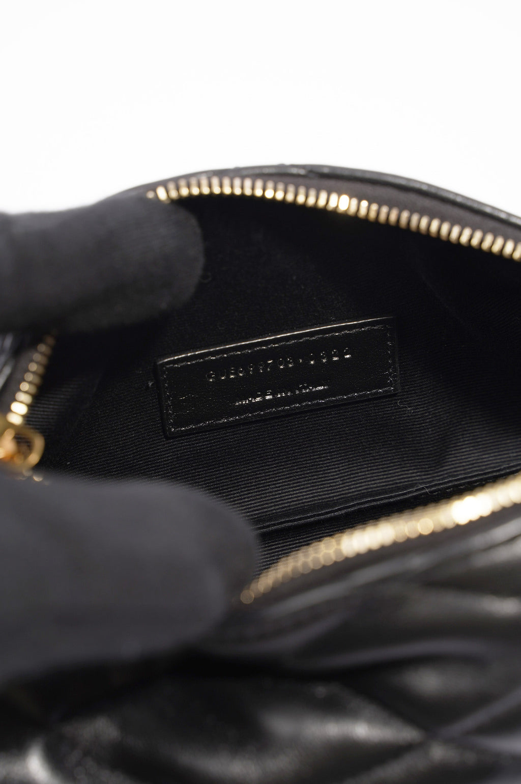 Saint Laurent Womens Sade Tube Black Leather Mini