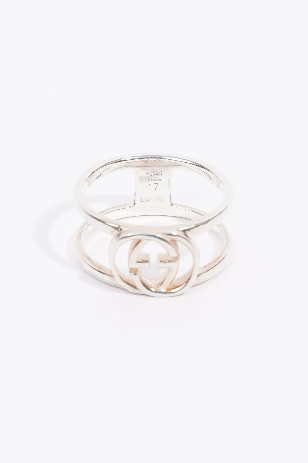 Gucci Double G Ring Silver Silver Sterling 17