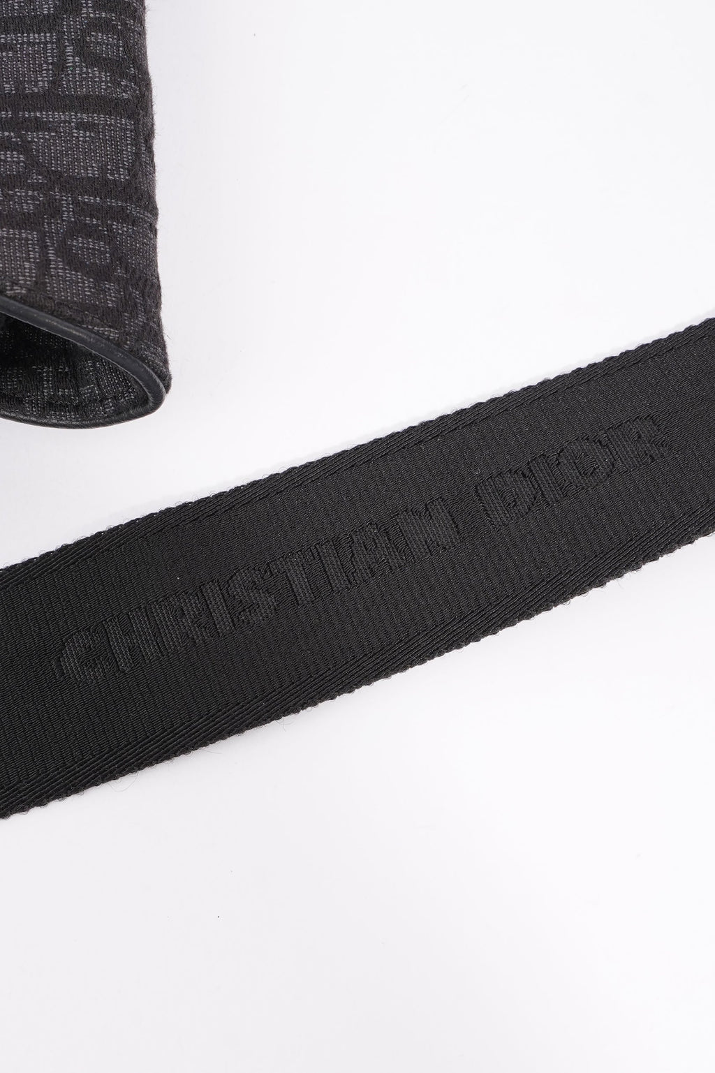 Christian Dior Saddle Bag Dark Grey Oblique Canvas