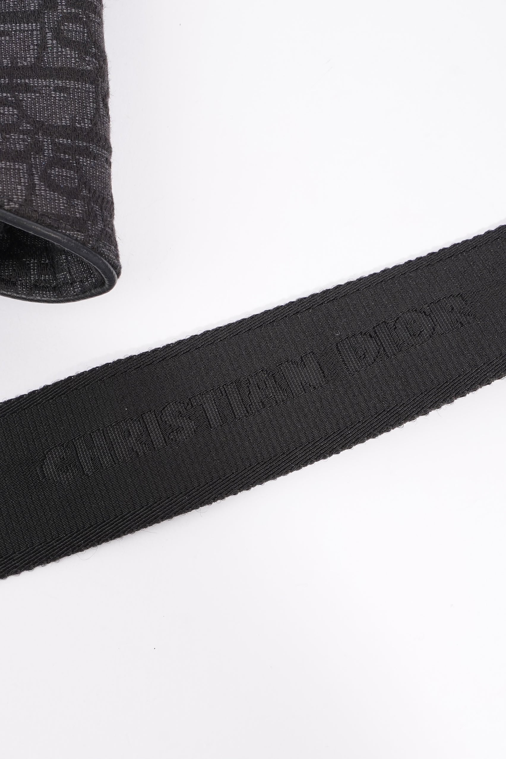 Christian Dior Saddle Bag Dark Grey Oblique Canvas