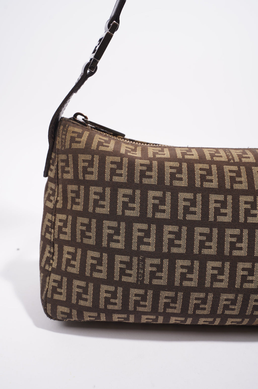 Fendi Womens Zucchino Bag Monogram Canvas