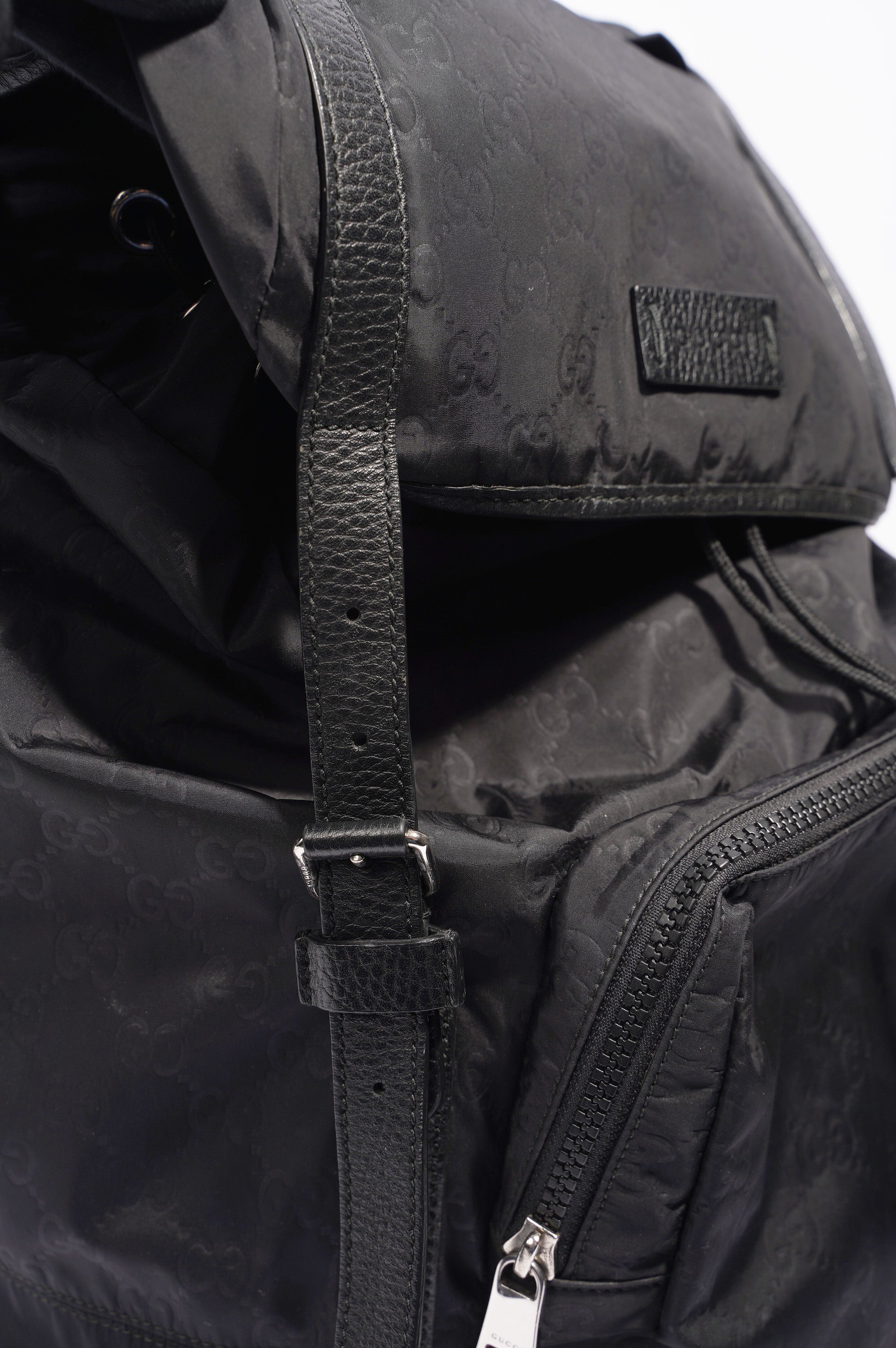 Gucci Vintage Nylon Backpack Black