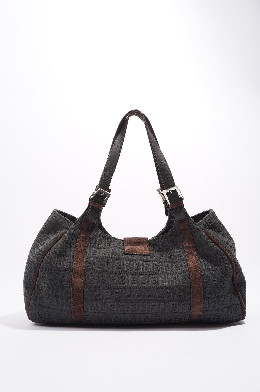 Fendi Zucchino Shoulder Bag Grey