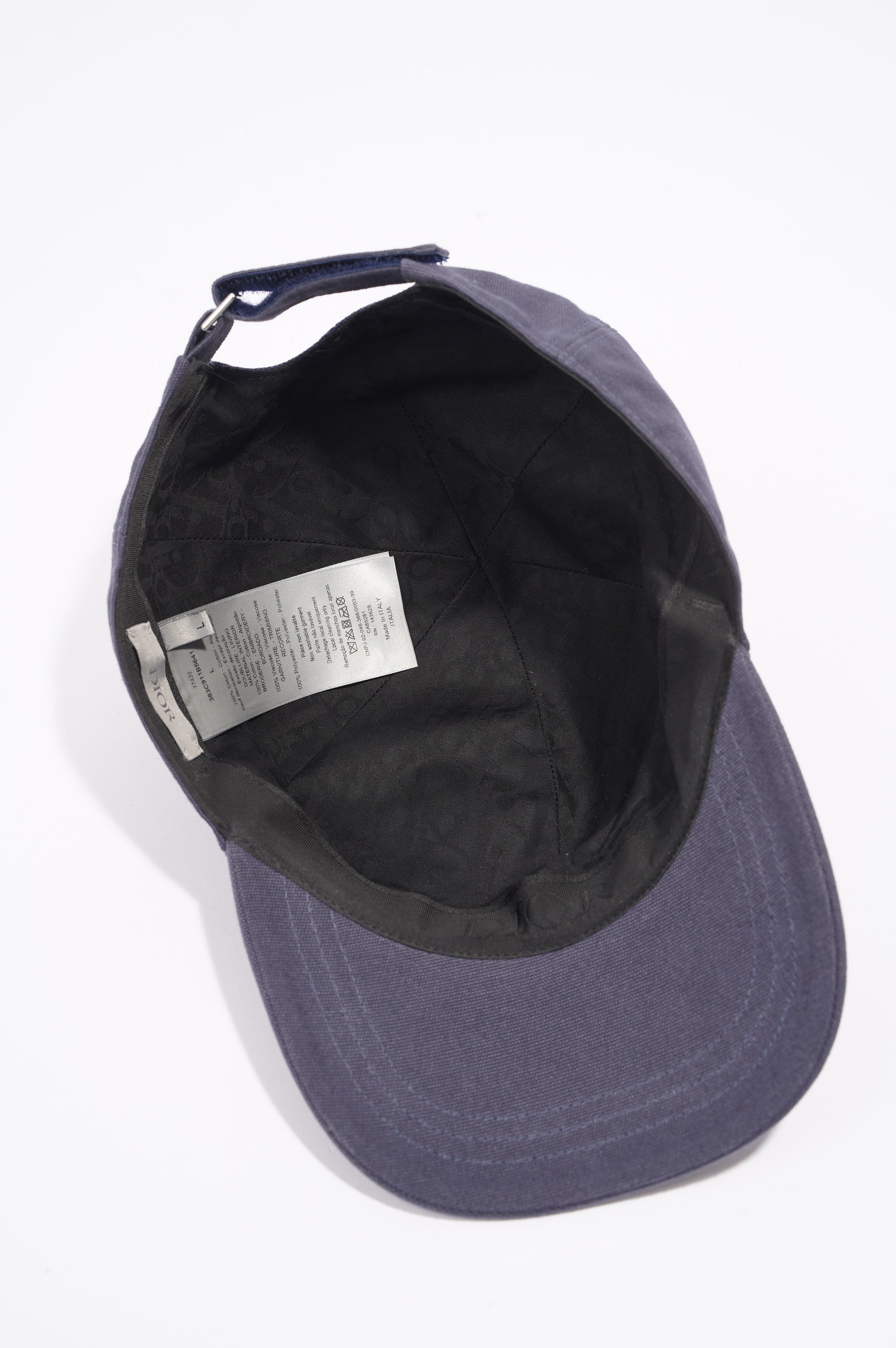 Christian Dior Dior Baseball Cap Blue Cotton Large