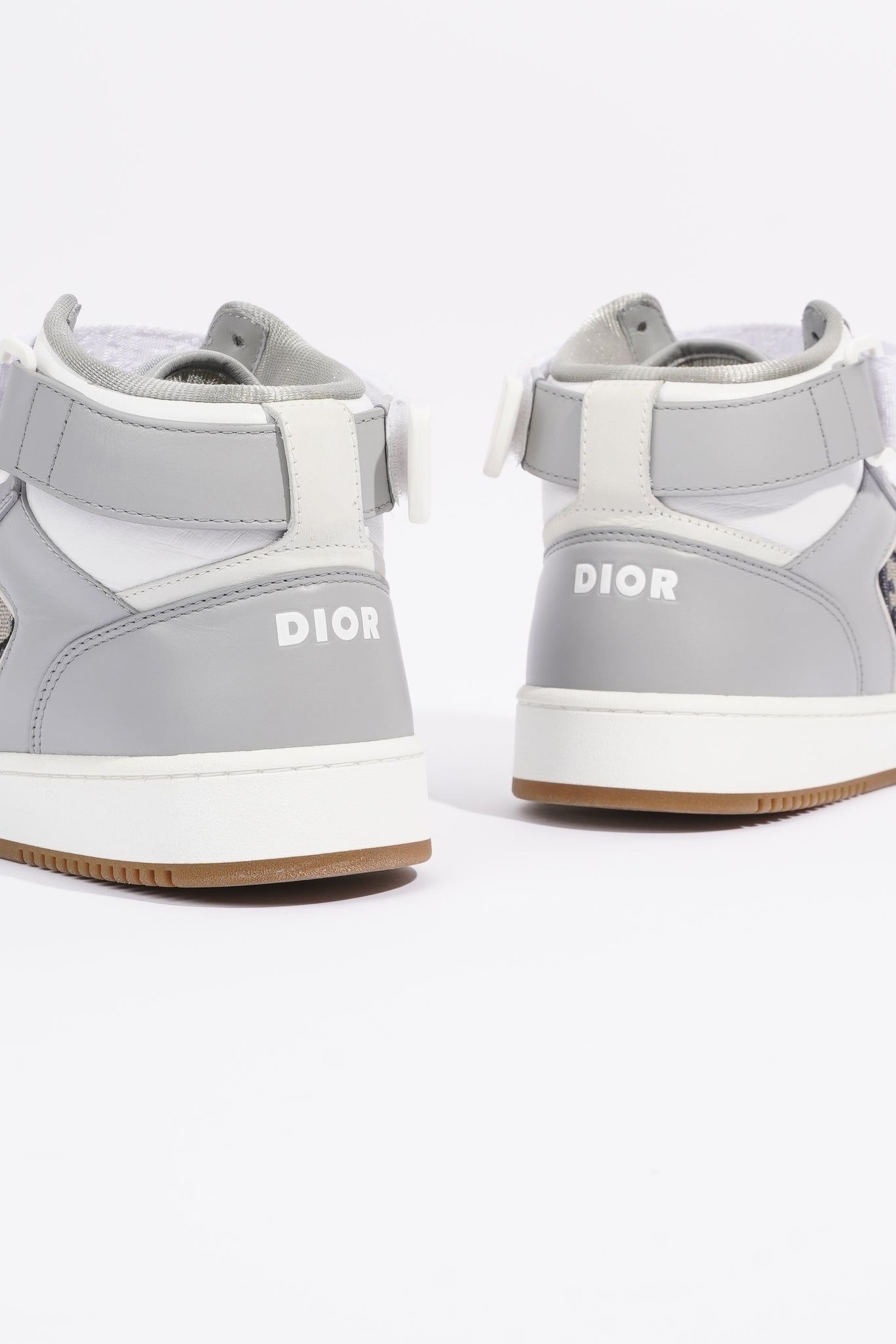 Christian Dior Mens B27 High Top Grey / White EU 42 / UK 8