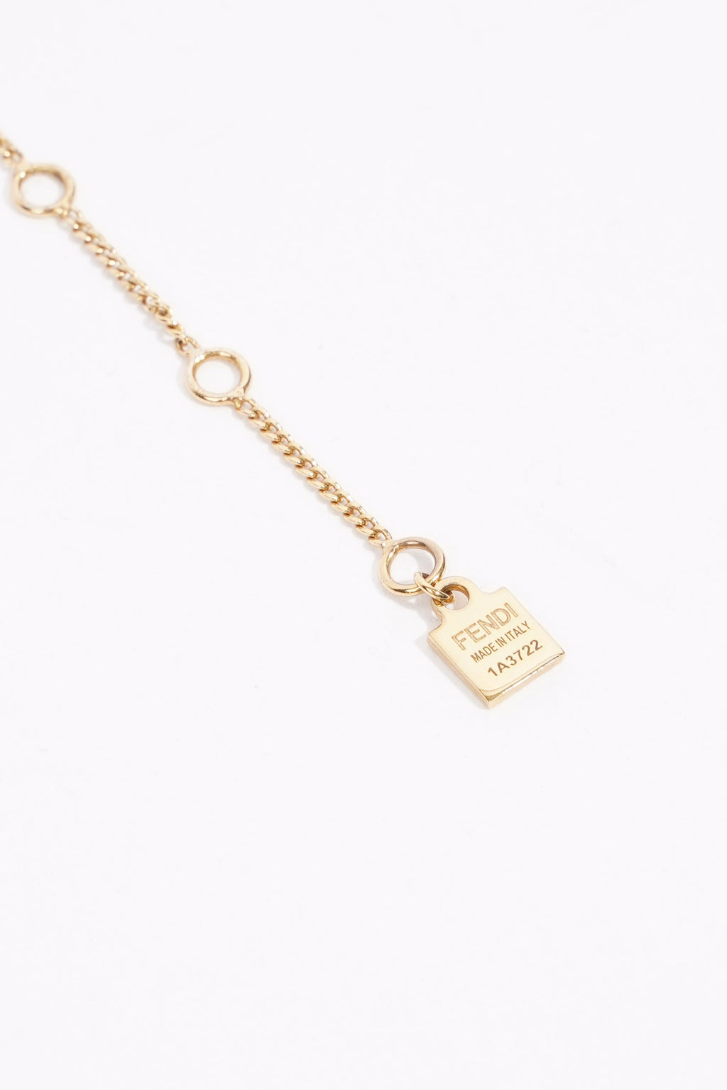 Fendi Womens O'Lock Necklace Golden Finish Base Metal