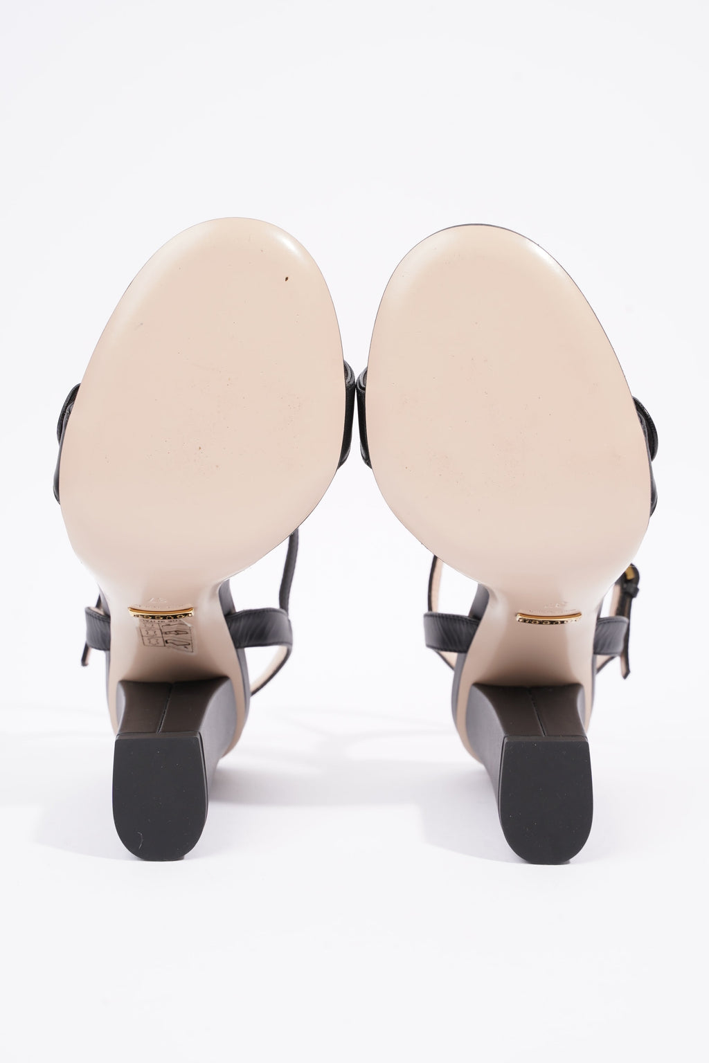 Gucci Womens Marmont Sandal Black / Gold EU 37 / UK 4