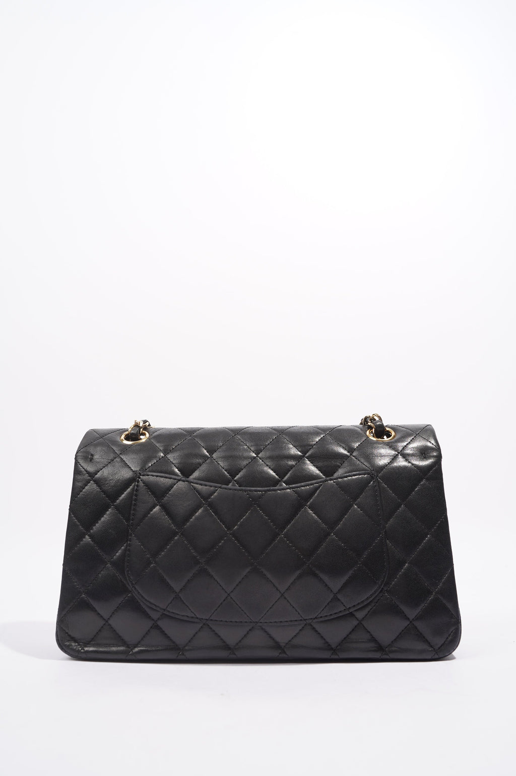 Chanel Lambskin Classic Double Flap Black Leather Medium