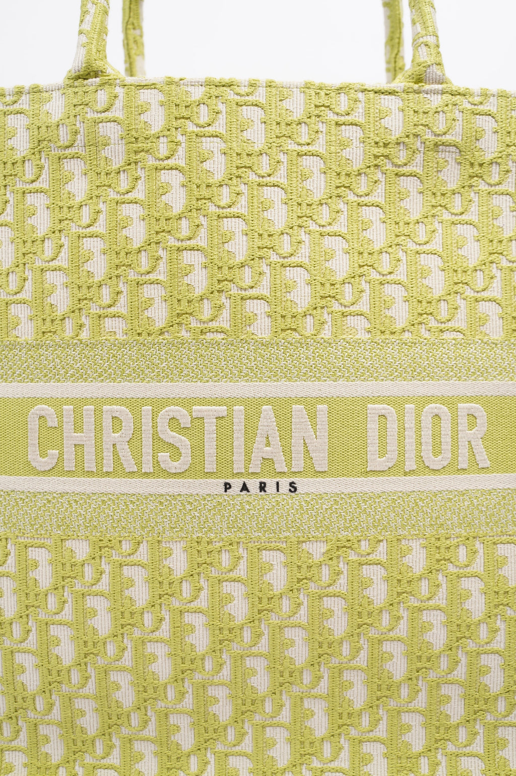 Christian Dior Womens Oblique Book Tote Green Large