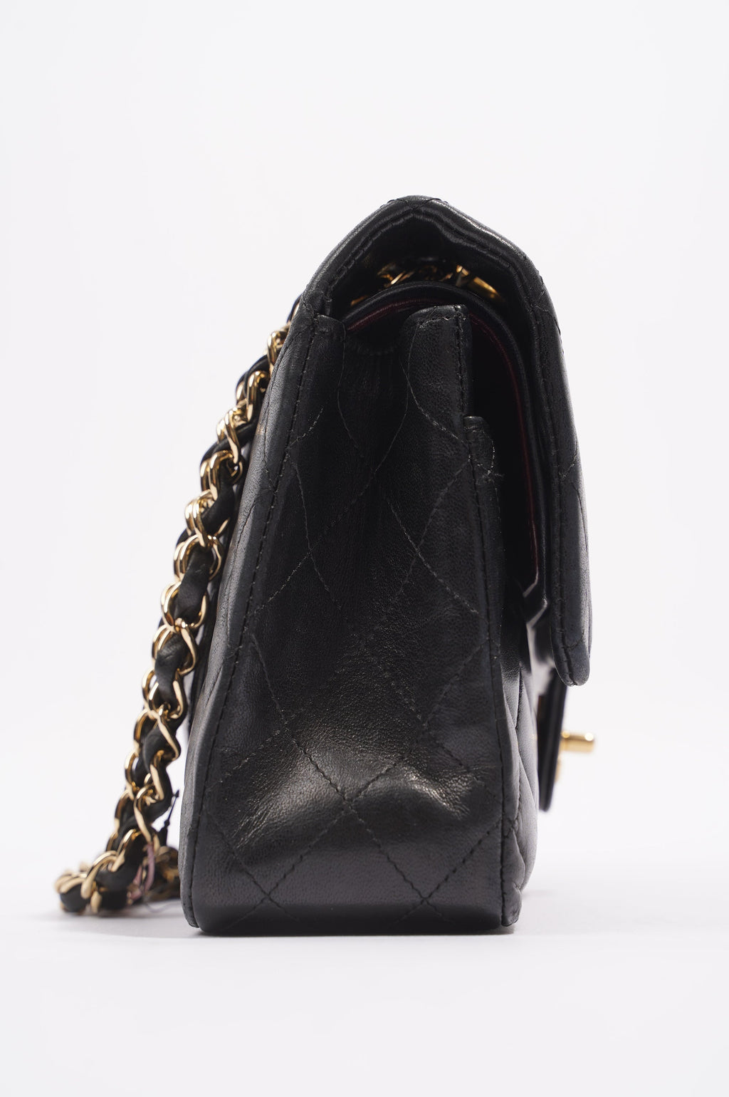 Chanel Lambskin Classic Double Flap Black Leather Medium