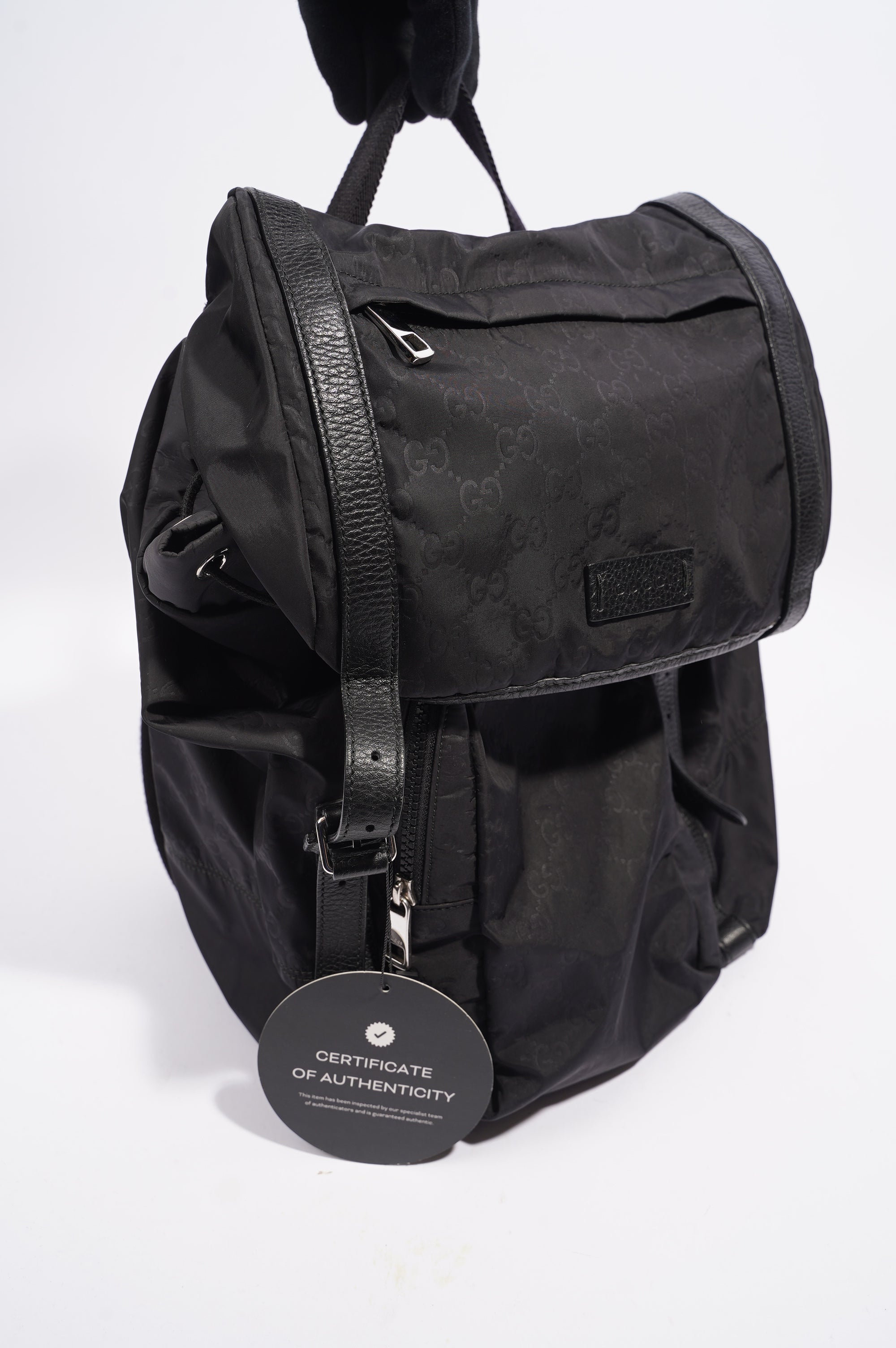 Gucci Vintage Nylon Backpack Black