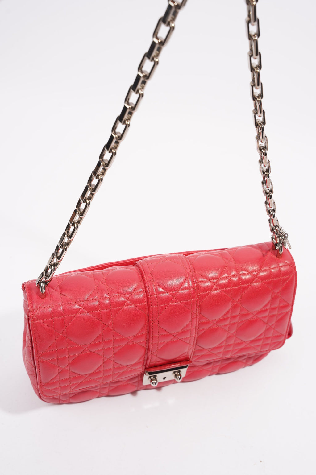 Christian Dior Womens New Lock Bag Leather Fuchsia